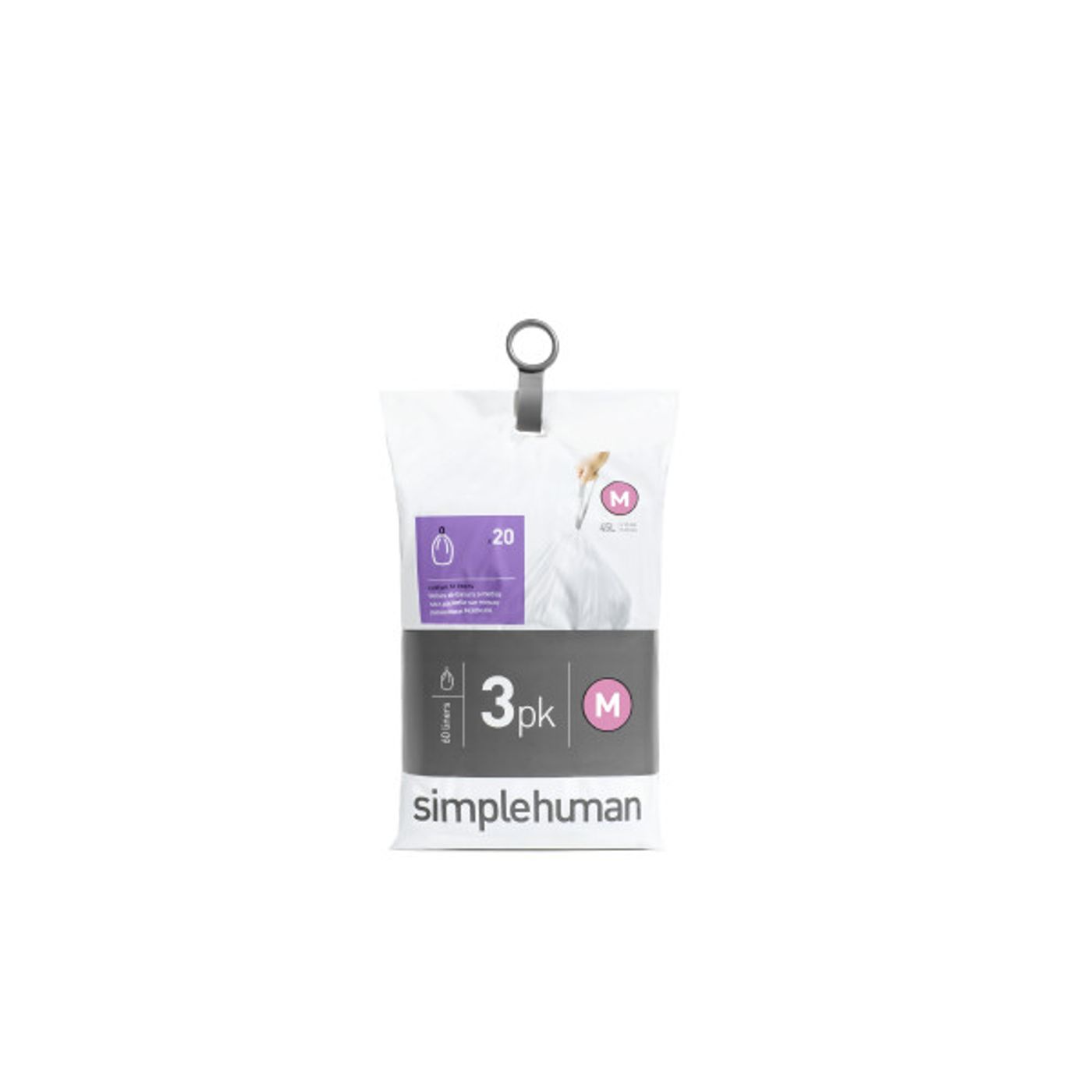 3 lots de 20 sacs poubelle 30-45 L