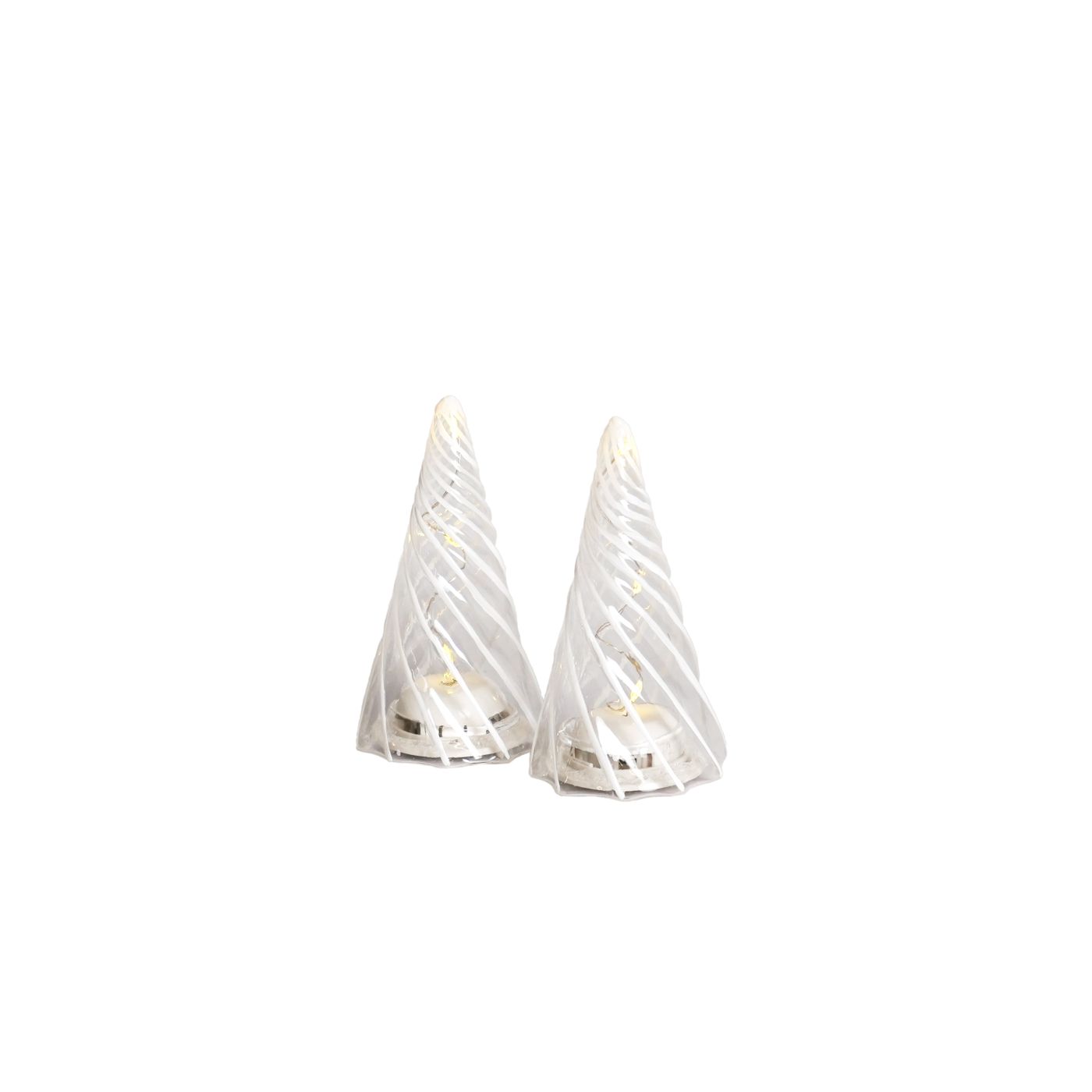 Sapin lumineux blanc lot de 2