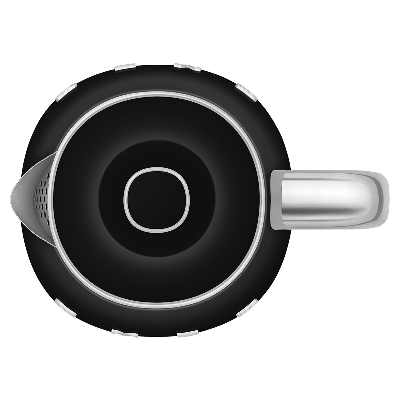 Bouilloire sans fil noire années 50 0.8L