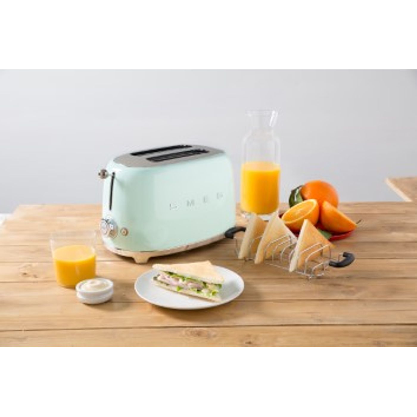 Grille pain toaster 2 tranches vert eau