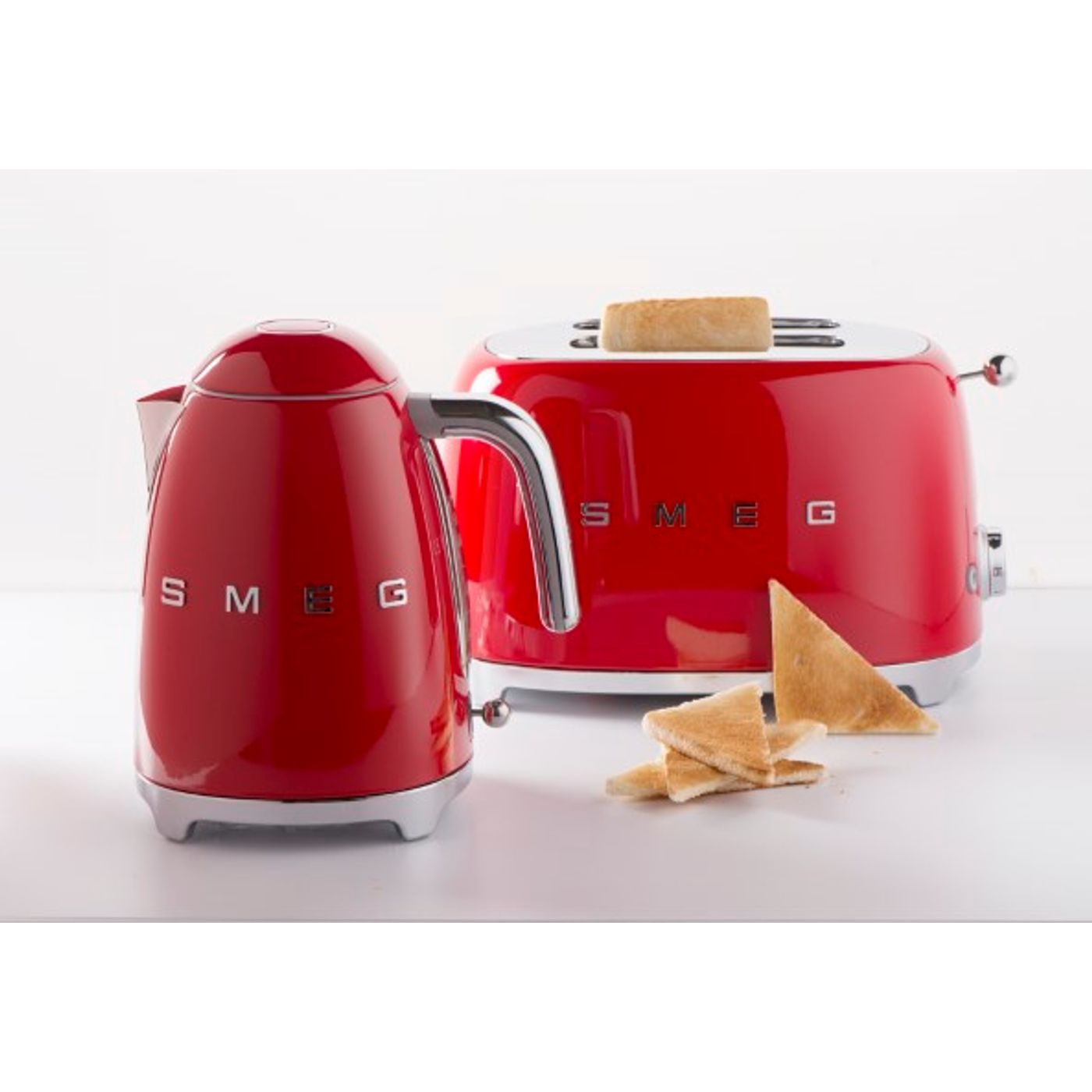 Grille-pain toaster 2 tranches rouge