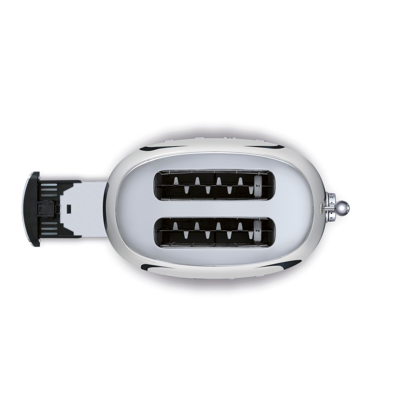 Grille-pain toaster 2 tranches chrome