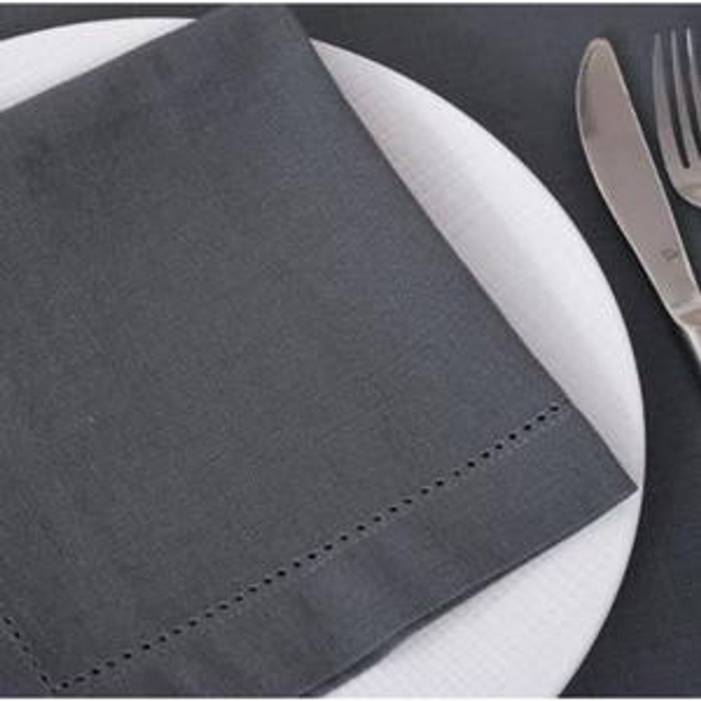 Serviette de table New York 40x40 cm anthracite