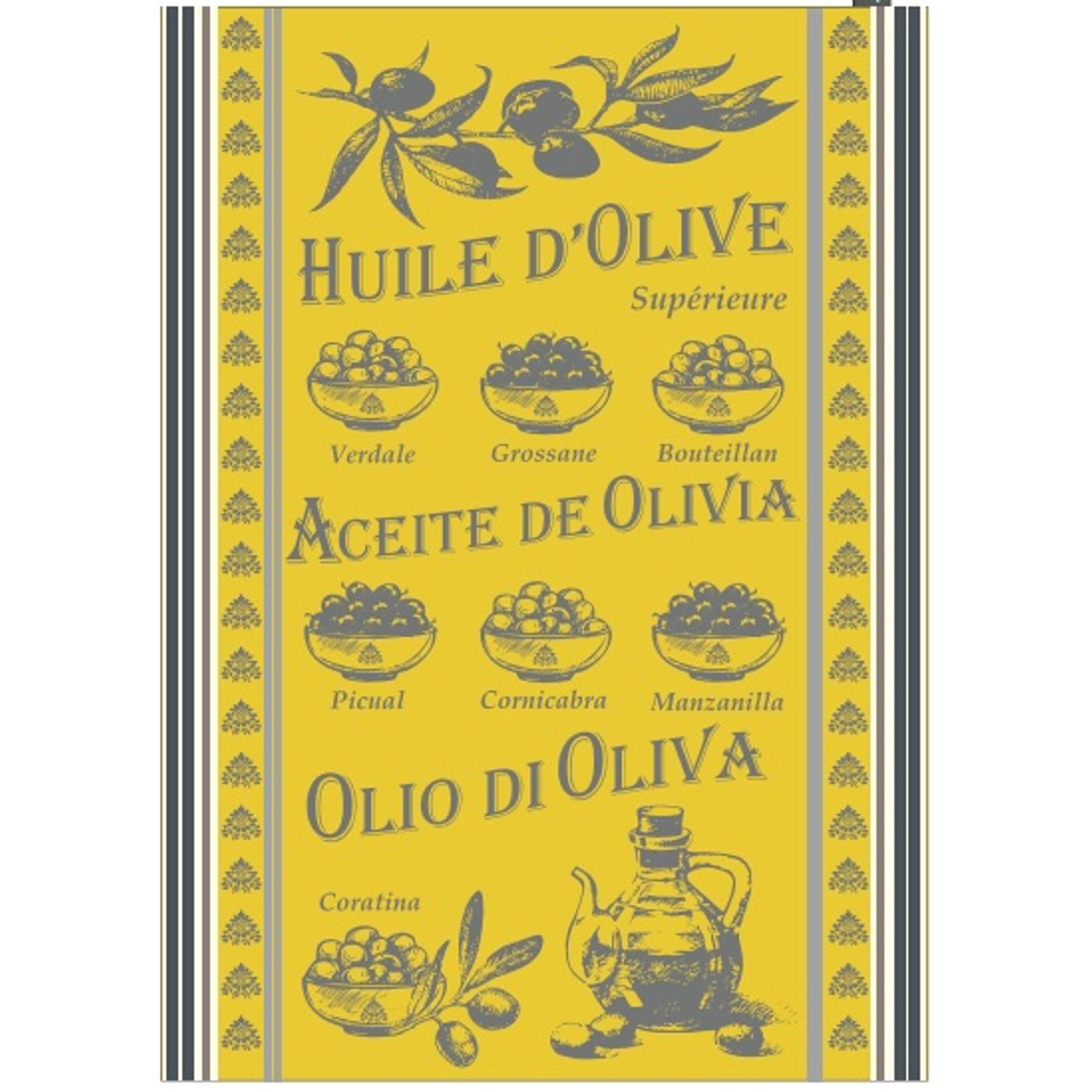 Torchon Huile d'olive 50 x 70 cm