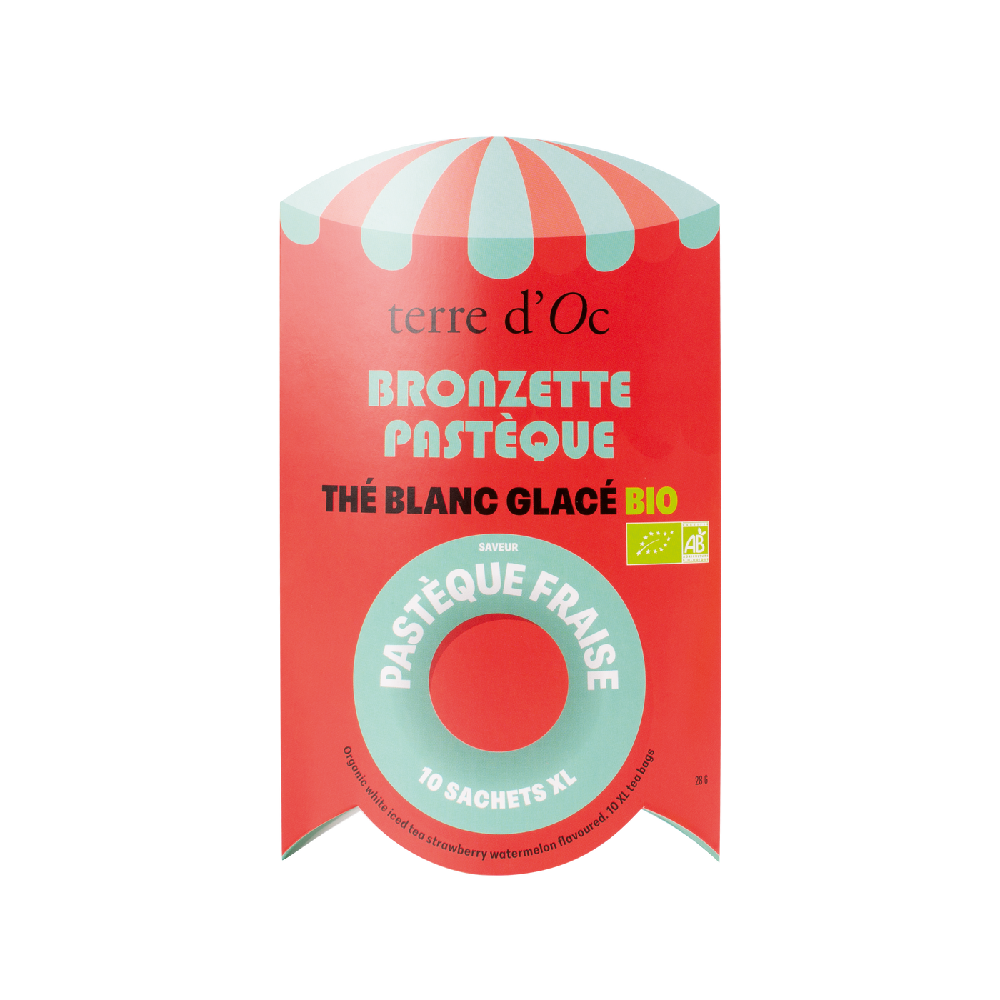 Lot de 10 infusions glaçés thé blanc pastèque fraise BIO