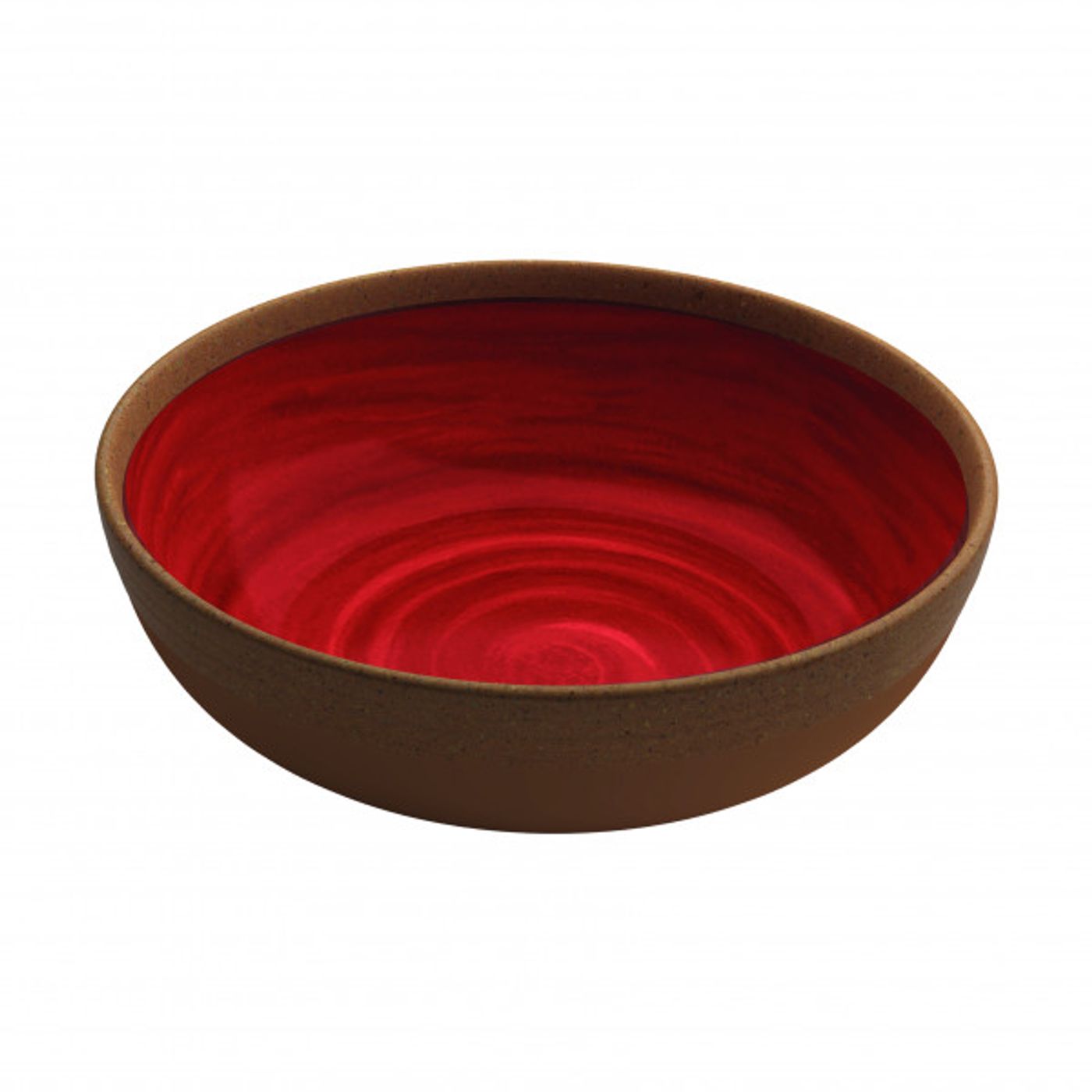 Assiette creuse NATURAL rougee 20 cm