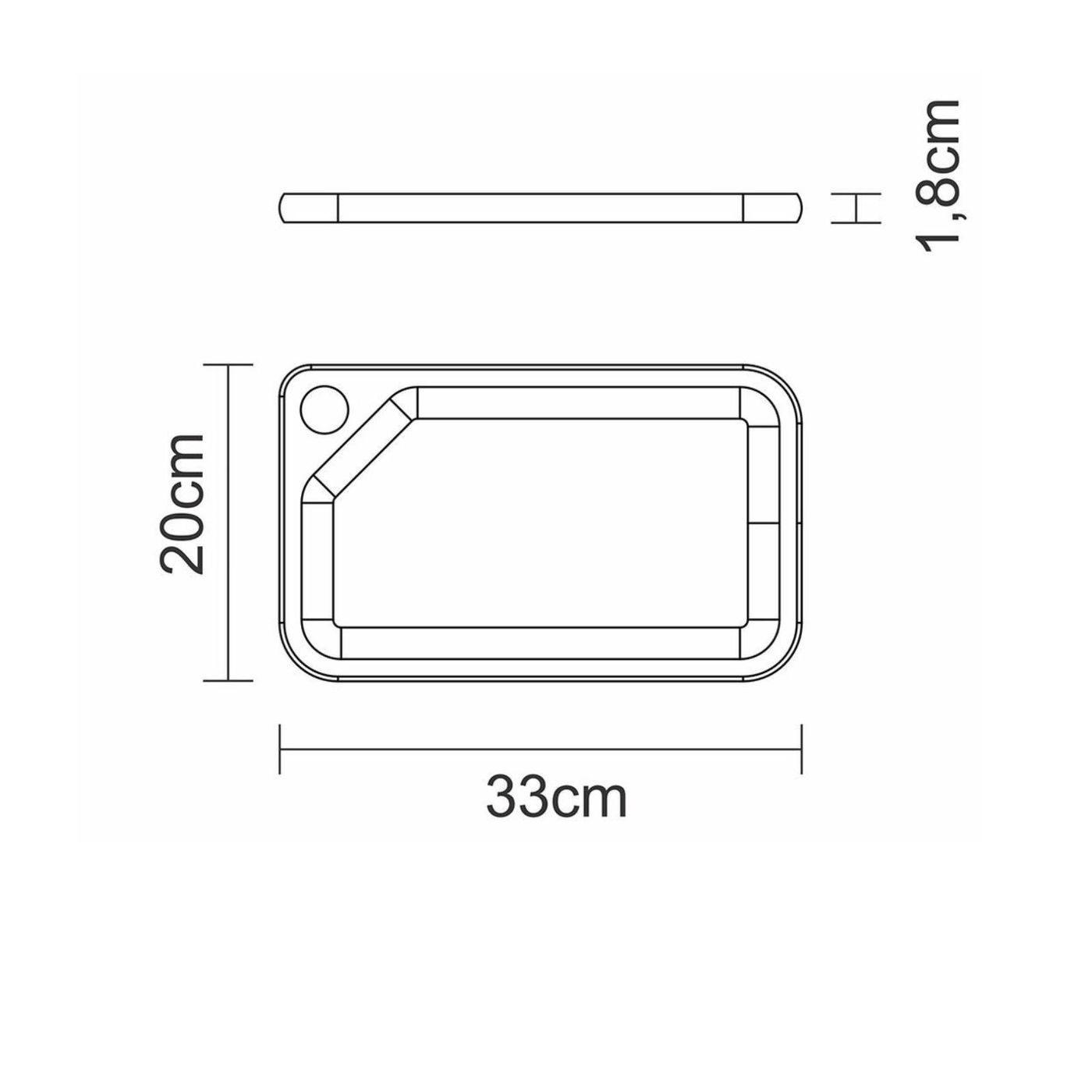 Planche à découper en teck 34x23x1,8cm