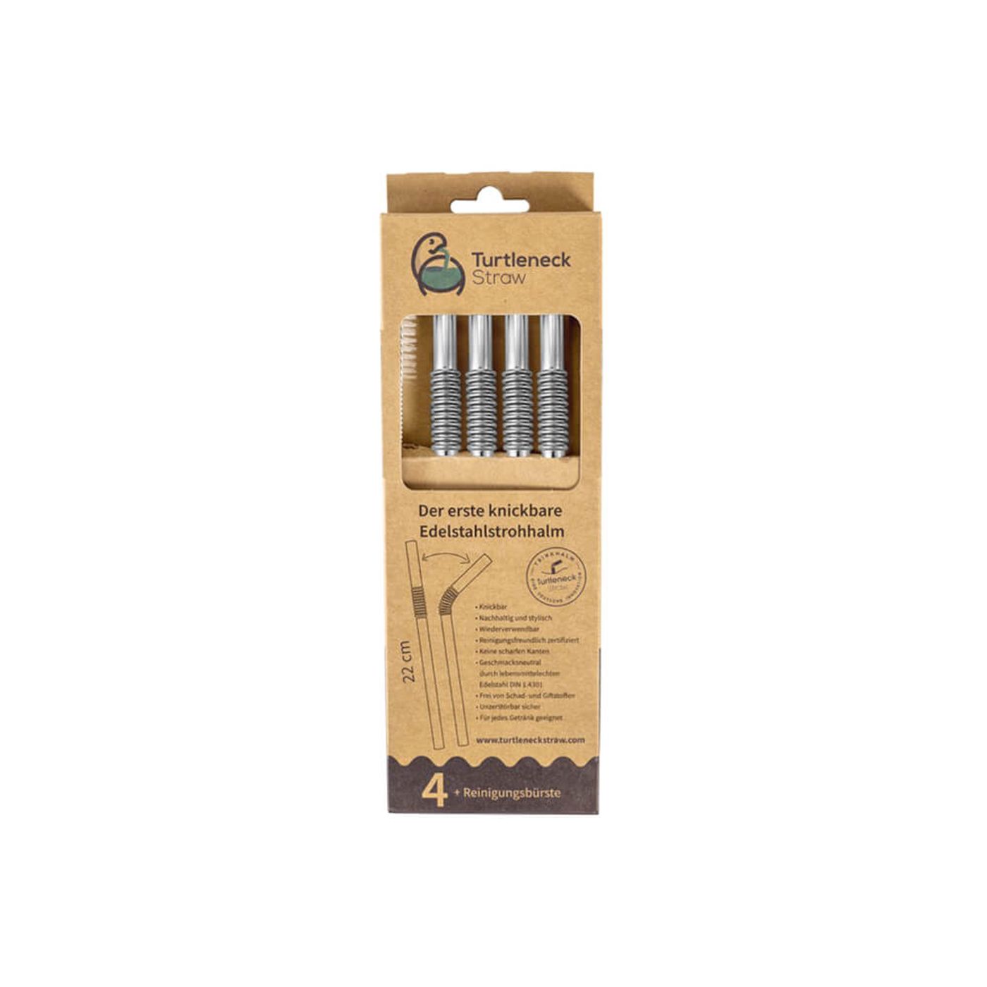 Lot de 4 pailles flexibles Turtleneck® Straw