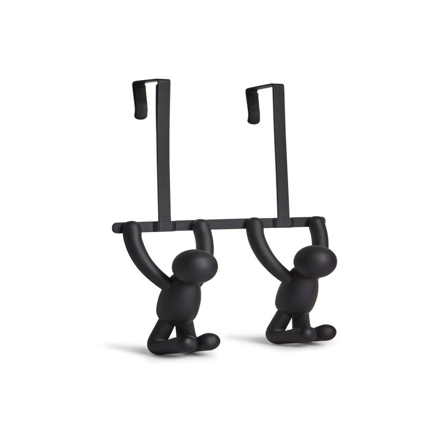 Patère double de porte noire BUDDY