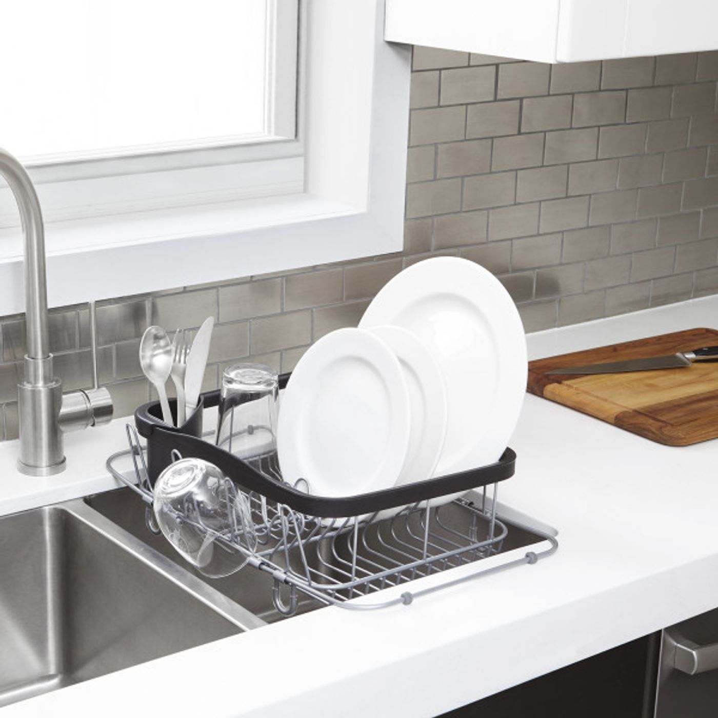 Egouttoir à vaisselle extensible inox