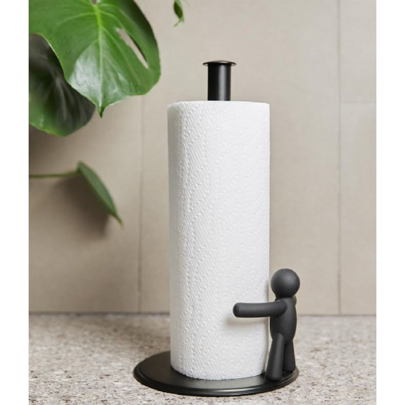 Porte essuie-tout buddy noir 15 cm