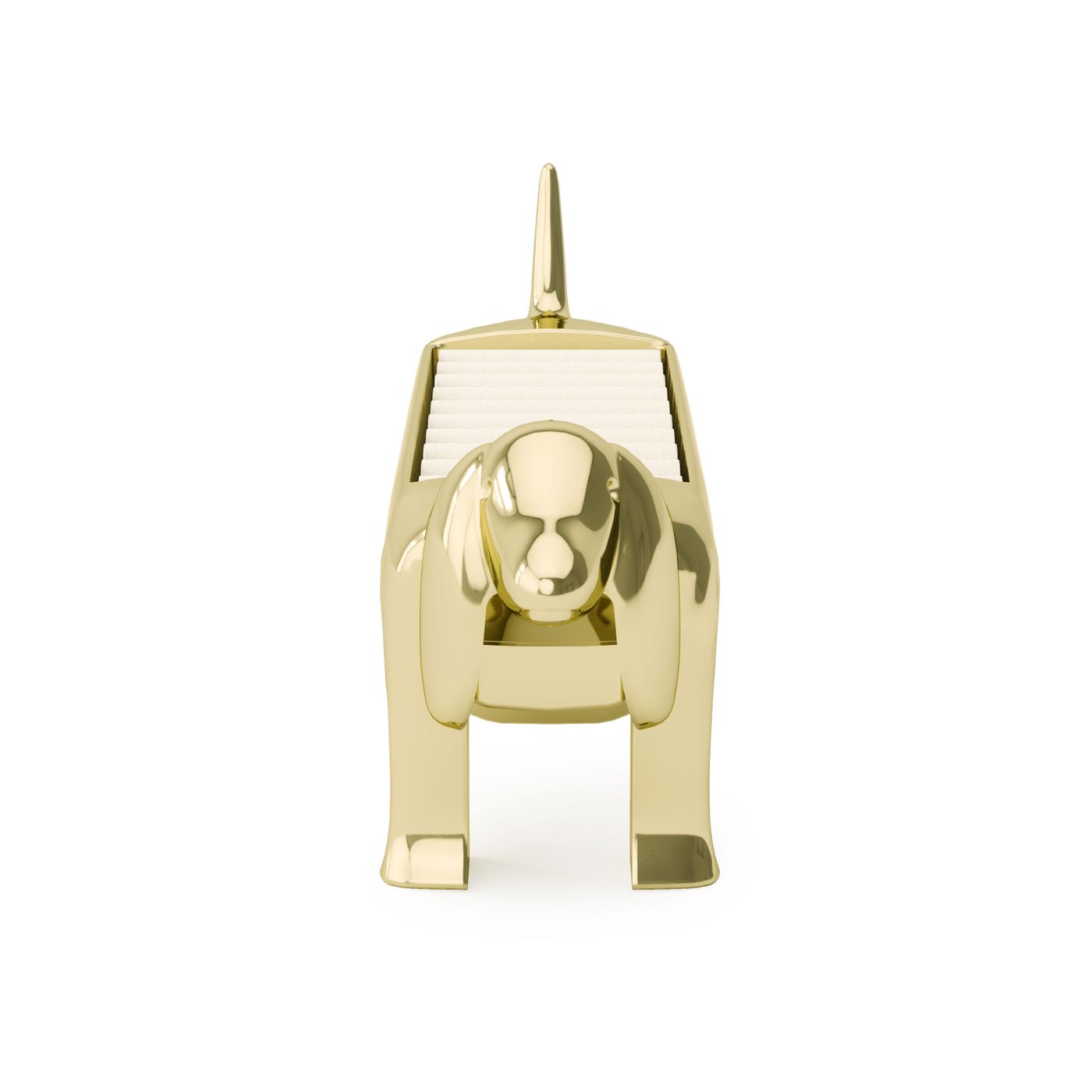 Porte bague teckel doré