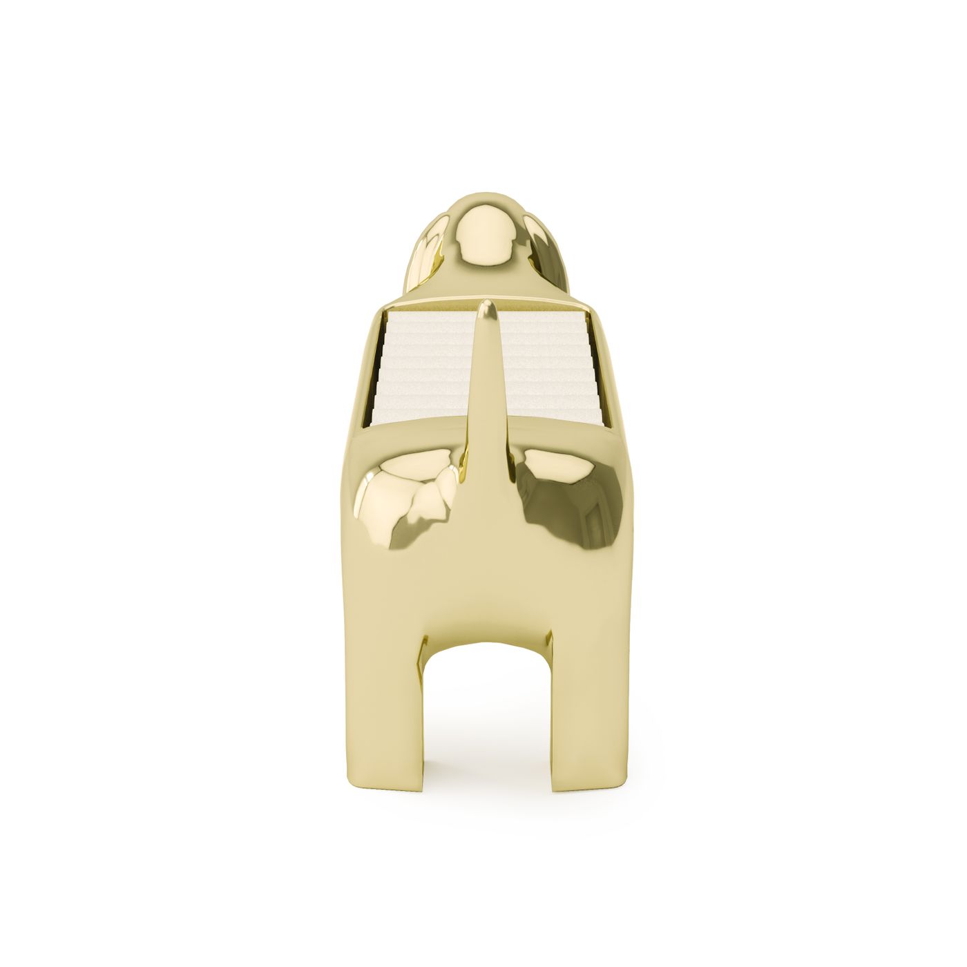 Porte bague teckel doré