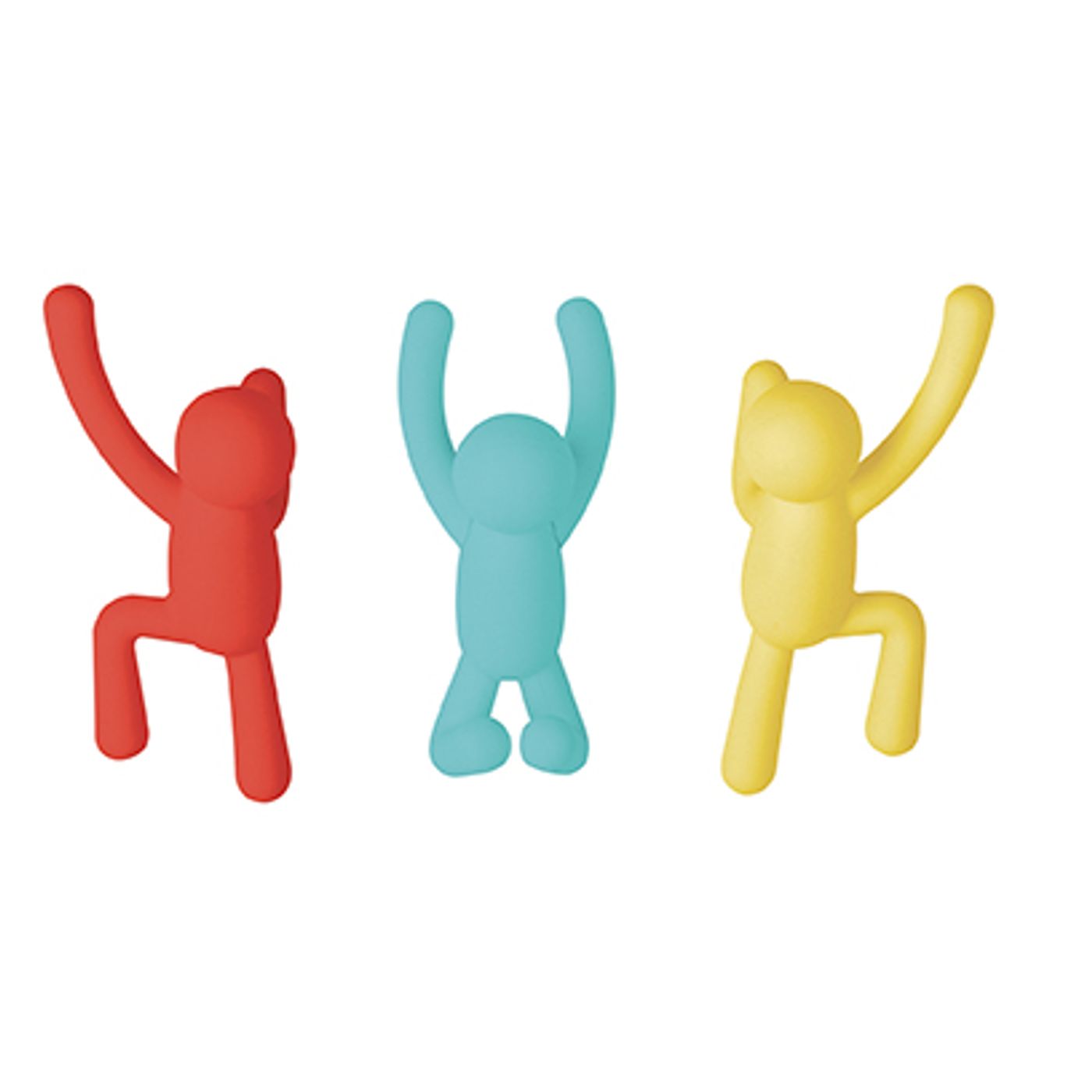 Lot de 3 patères BUDDY coloris assortis