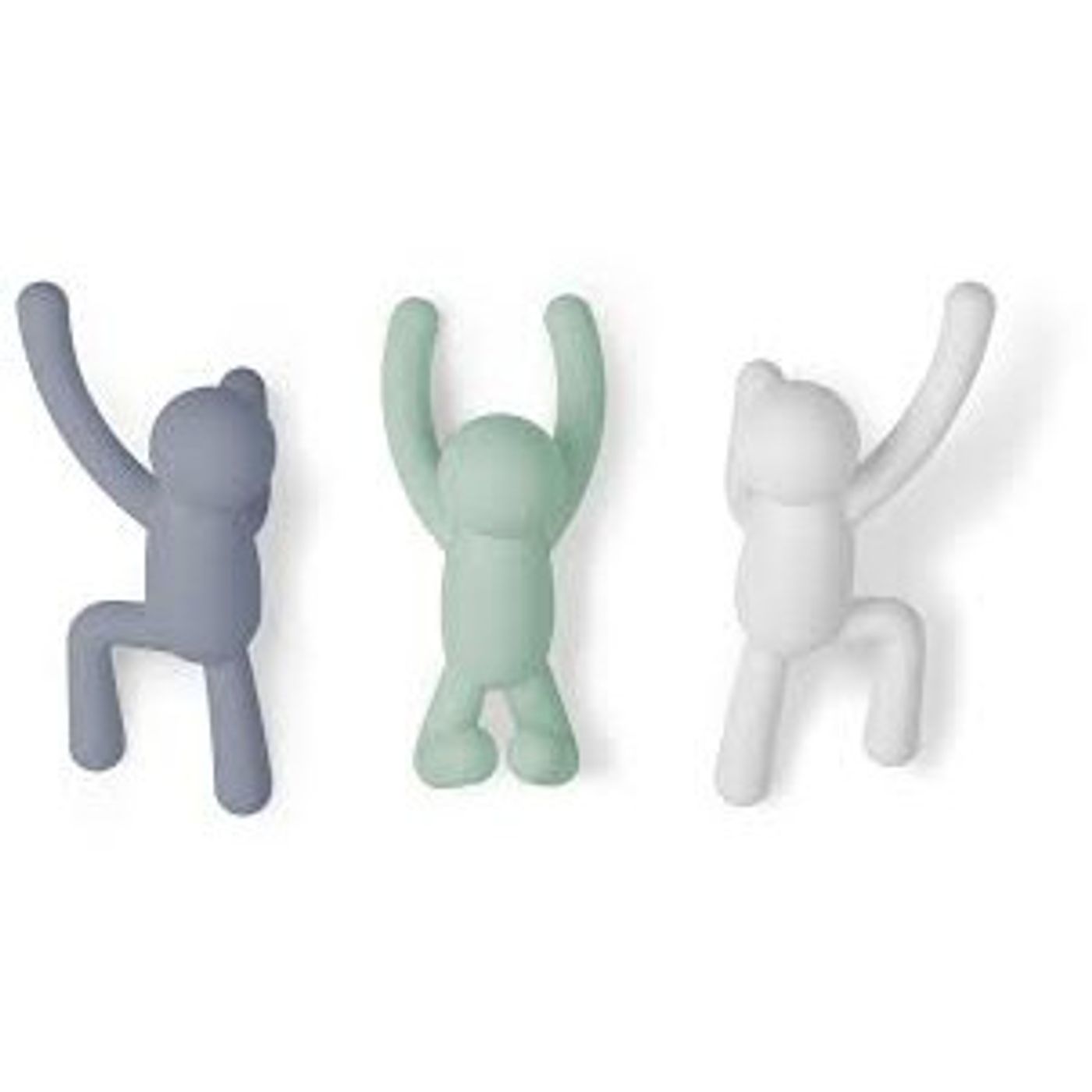 Lot de 3 patères BUDDY coloris assortis