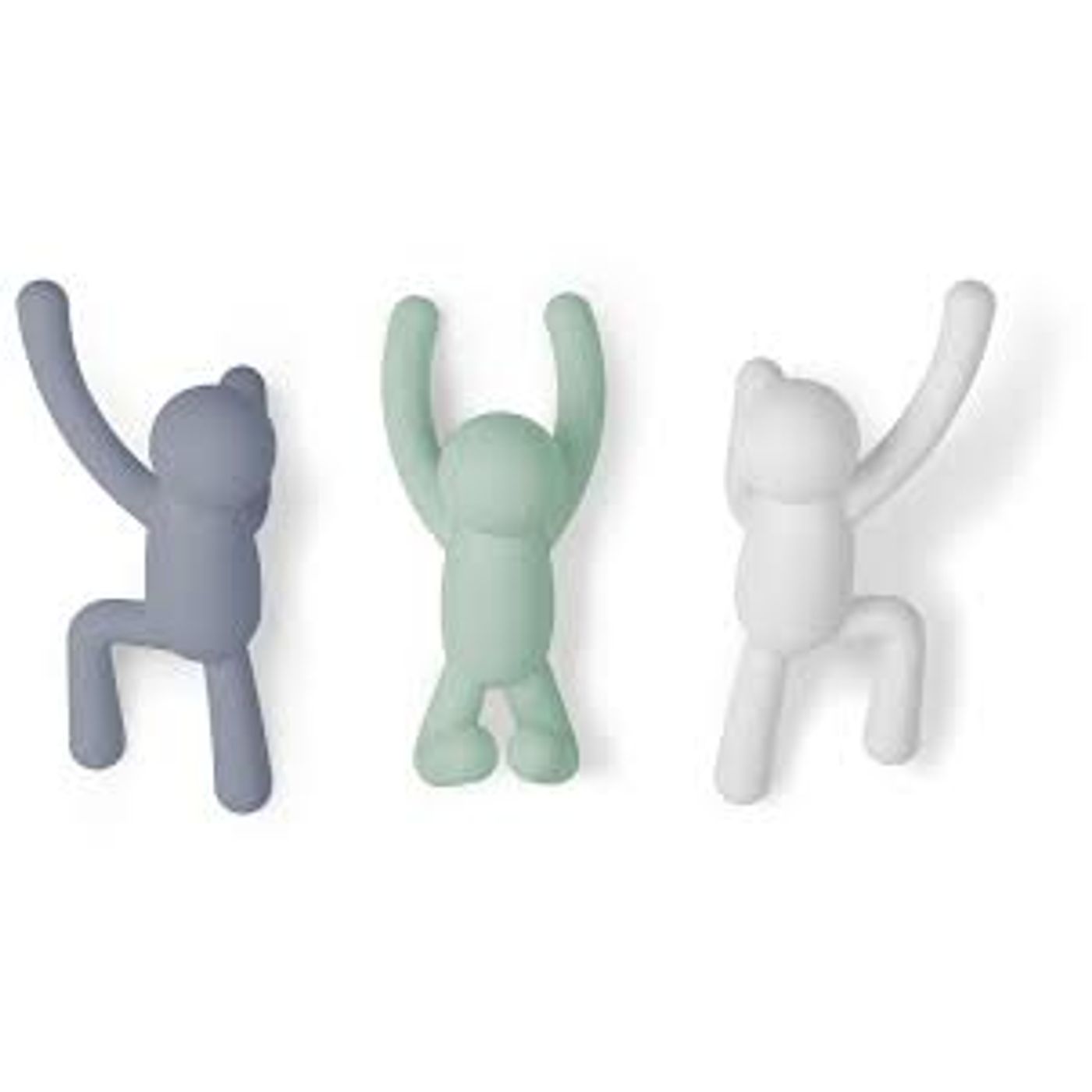 Lot de 3 patères BUDDY coloris assortis