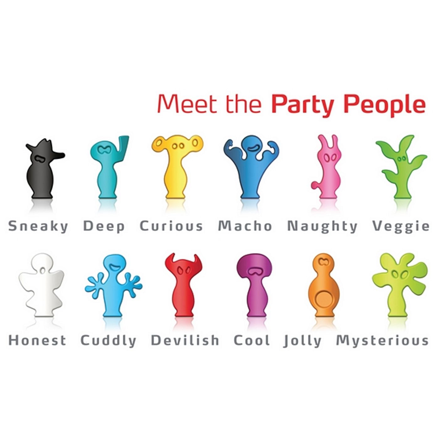 Marque-verres Party People x12