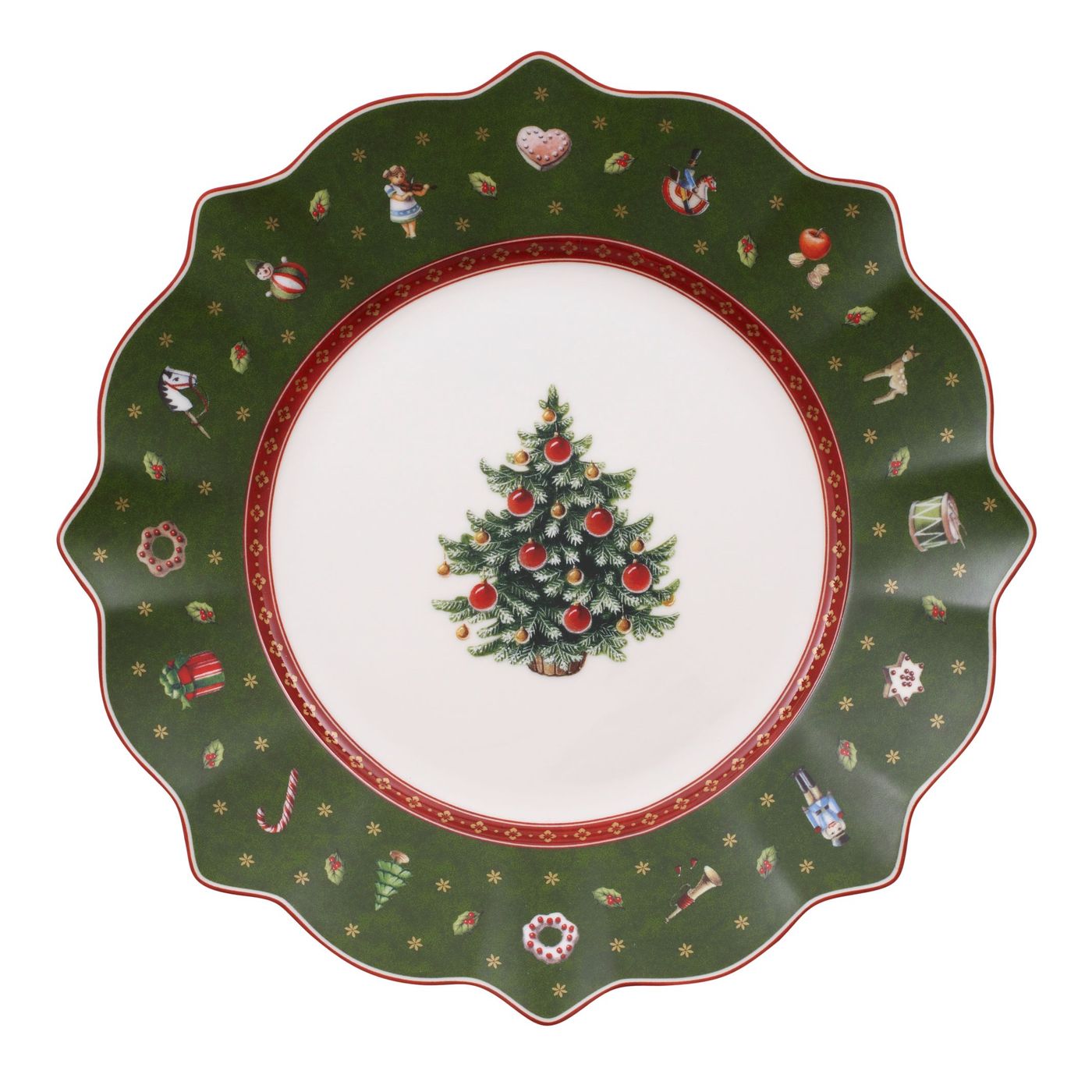 Assiette dessert sapin Toy’s Delight verte 24 cm