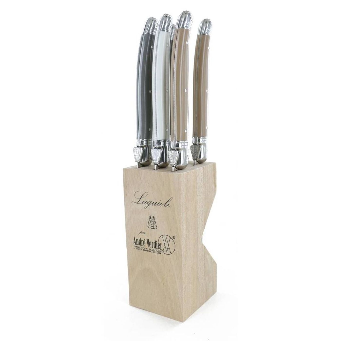 Bloc 6 couteaux a steak laguiole twill