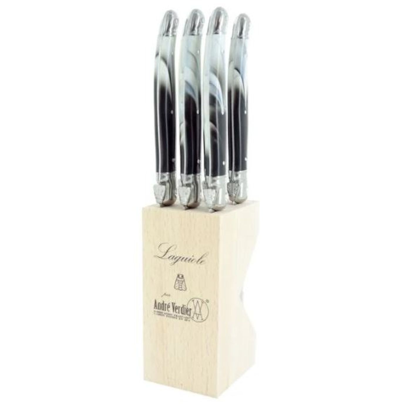 Bloc 6 couteaux a steak laguiole viennois