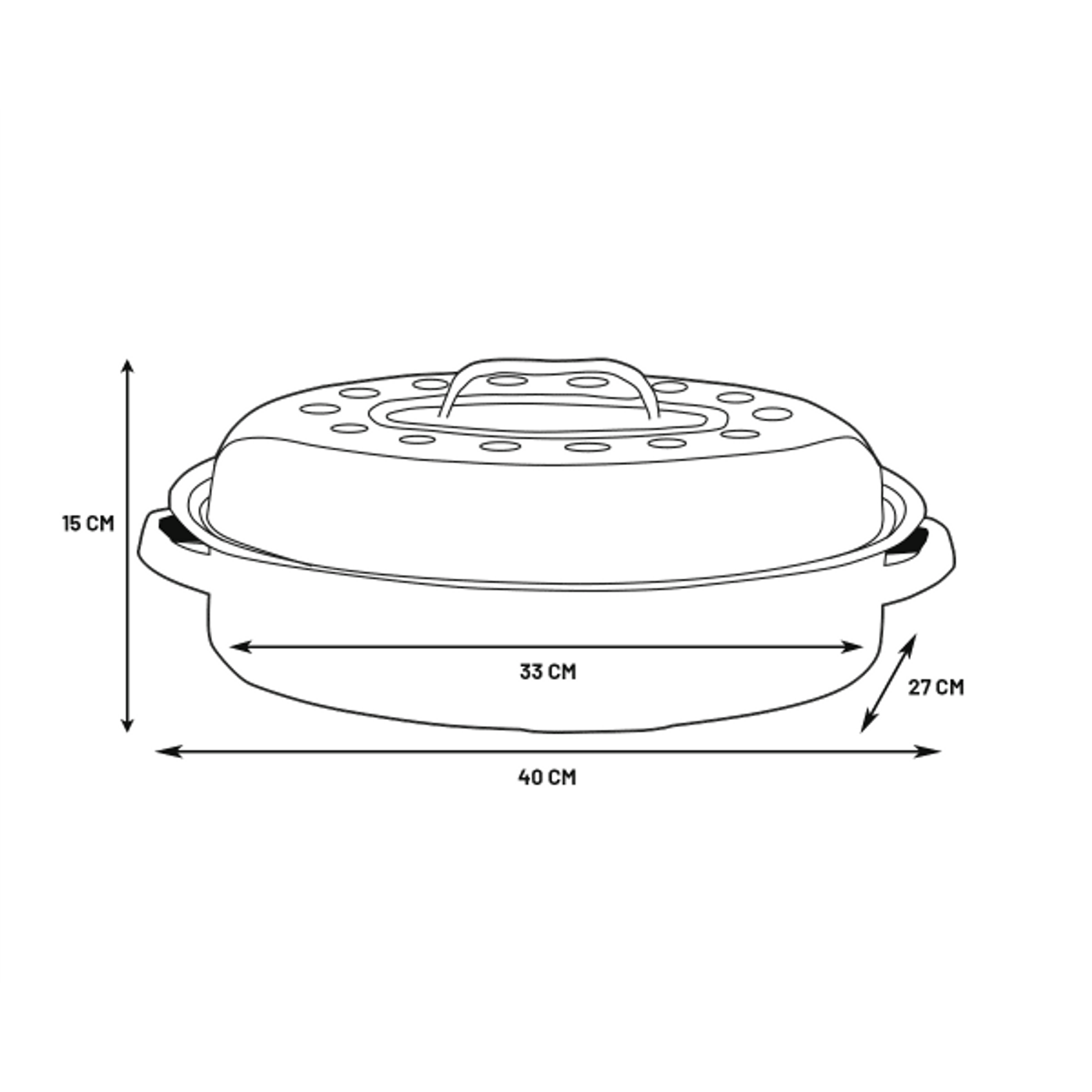 Cocotte Roaster 40 x 27 x 15 cm