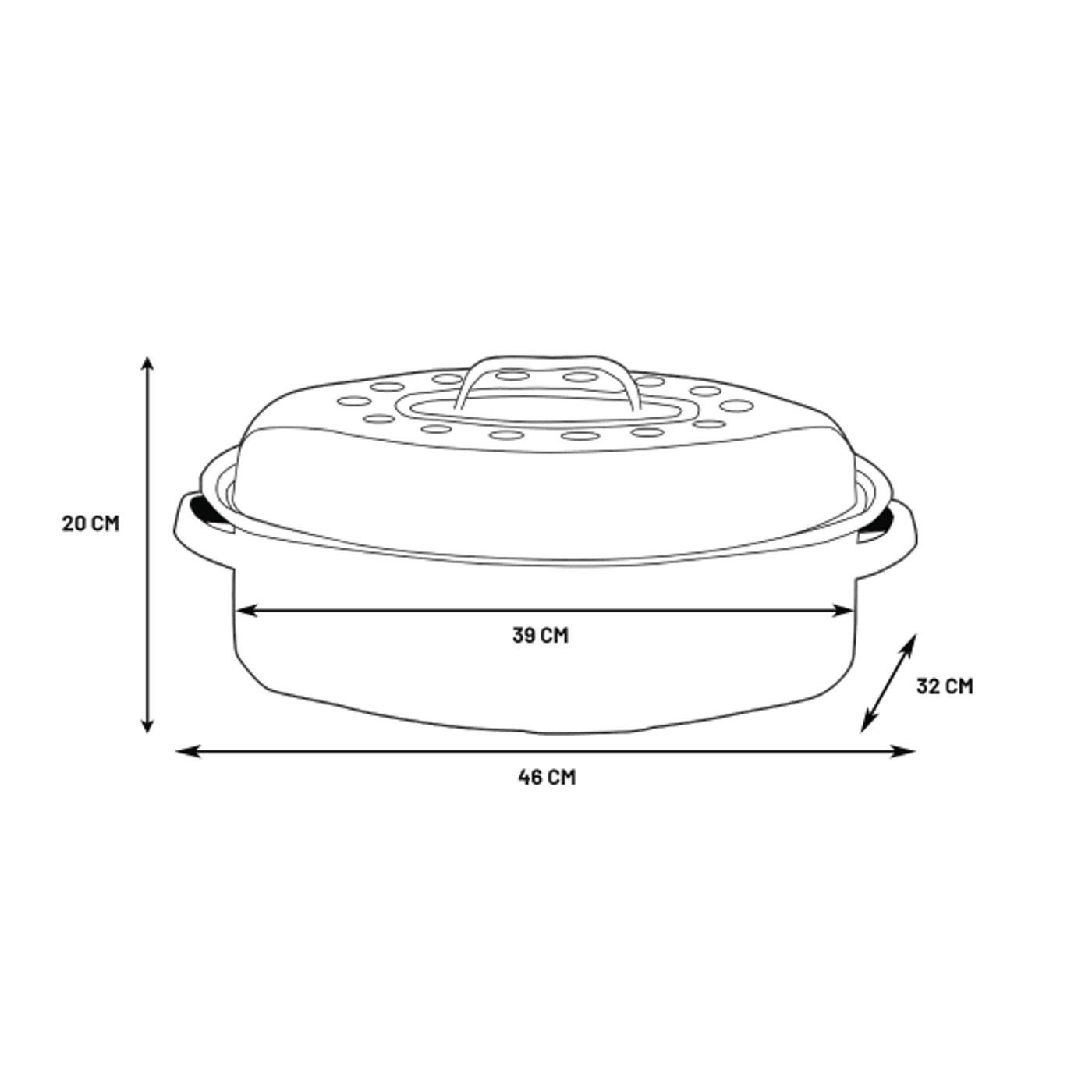 Cocotte Roaster 46 x 32 x 20 cm