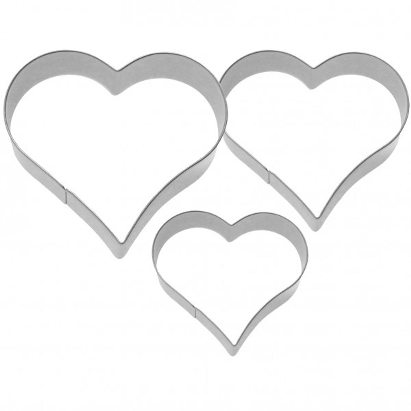 Emporte-pièce grand coeur - set de 3 pièces