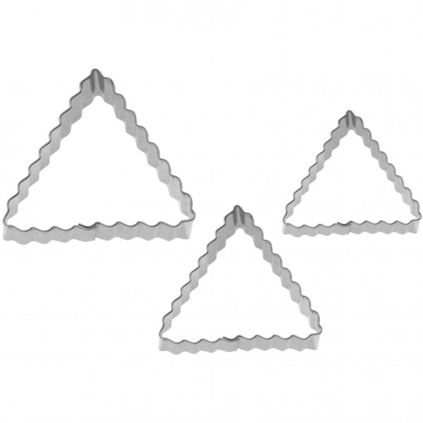 Emporte-pièce triangle cannelé - set de 3 pièces