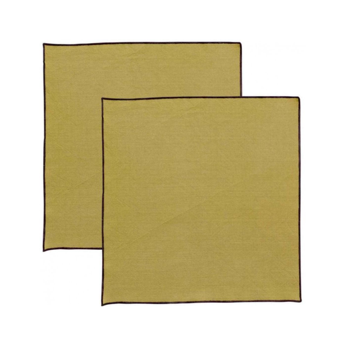 Serviette en coton recyclé Grace 40 x 40 Kaki