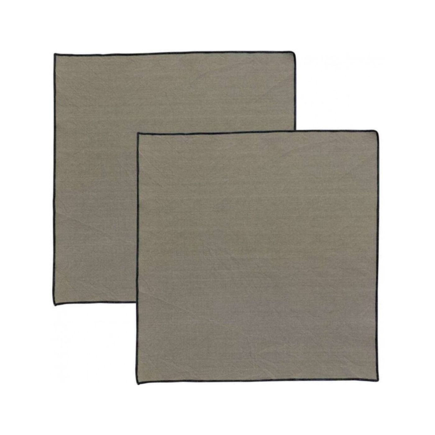 Serviette en coton recyclé Grace 40 x 40 Ombre