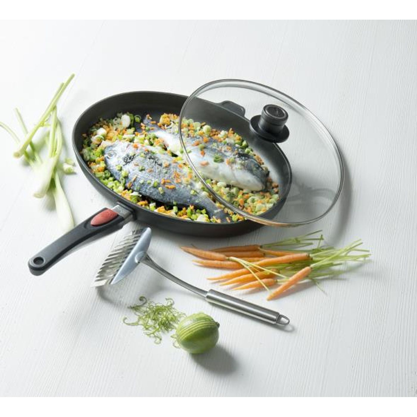 Poêle à poisson Titanium Nowo + Couvercle Offert