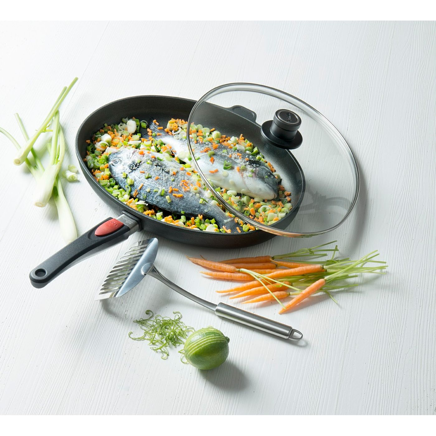 Poêle à poisson Titanium Nowo 38 x 28 cm