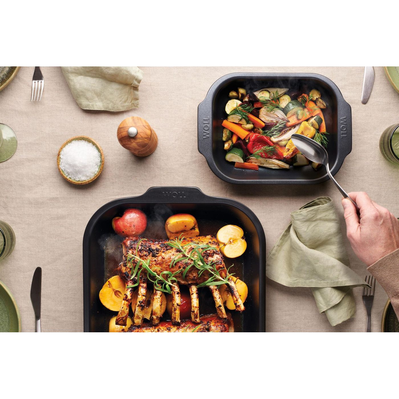 Set de 3 plats à rotir
