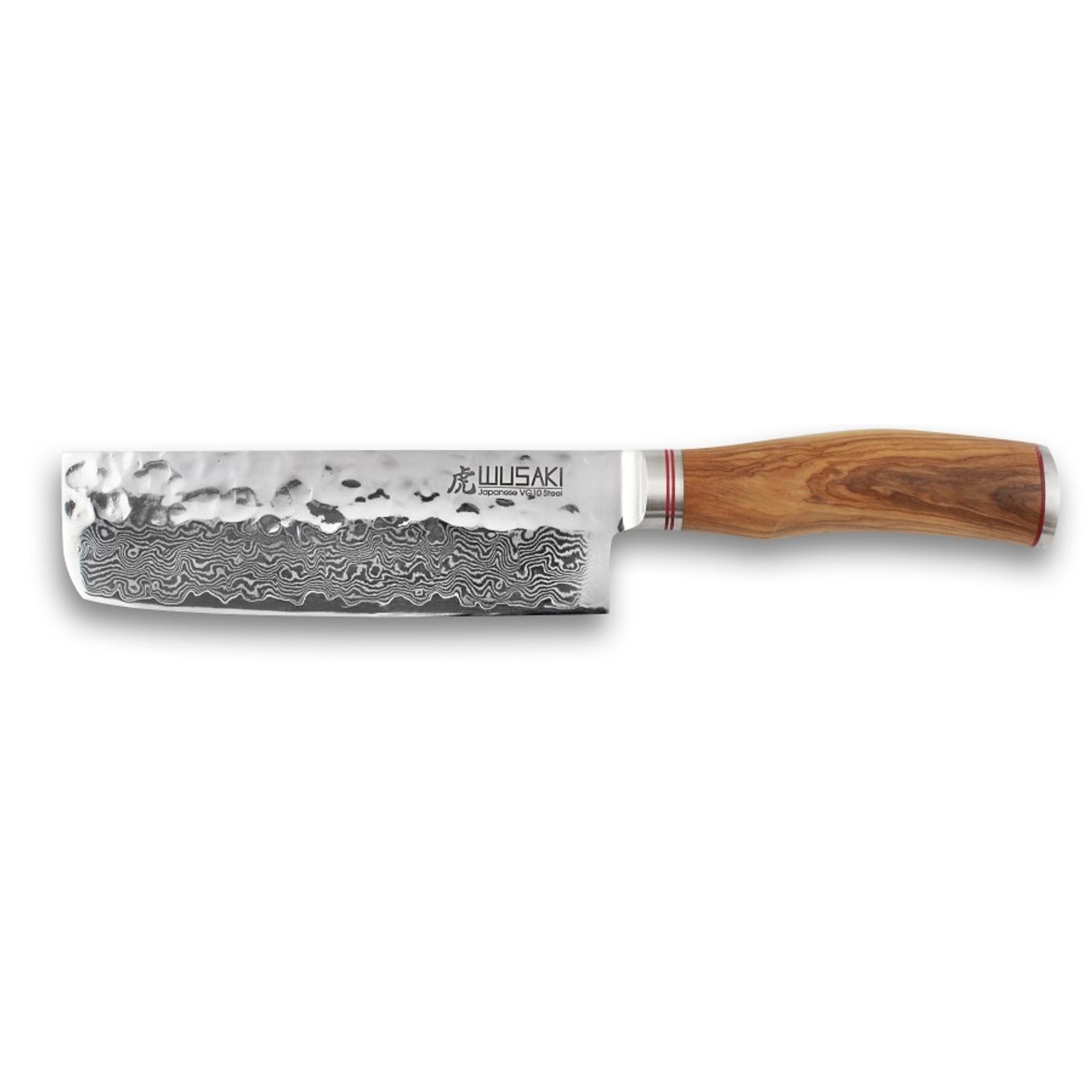 Couteau japonais samura nakiri lame damassée 17cm