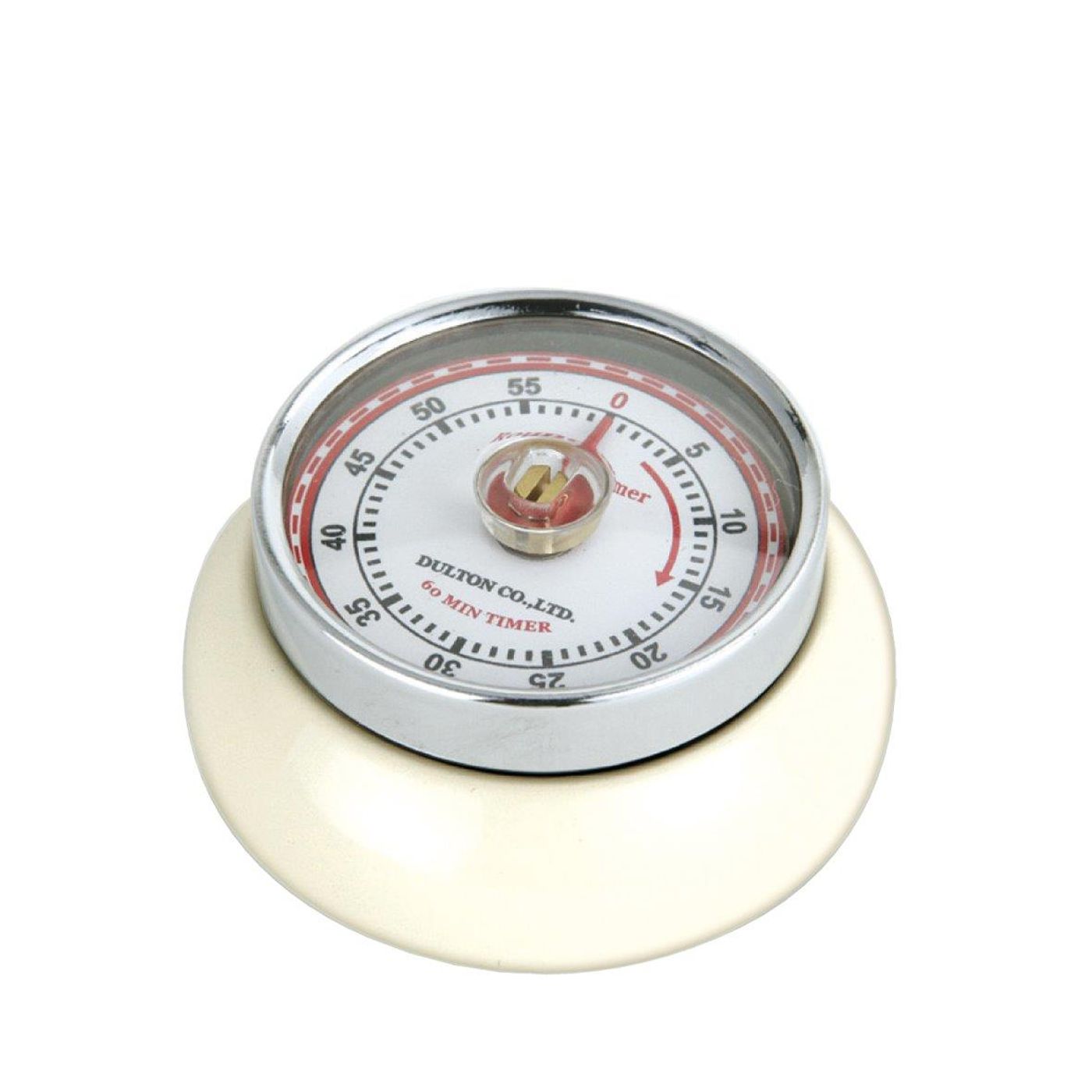 Minuteur mécanique aimanté Speed crème