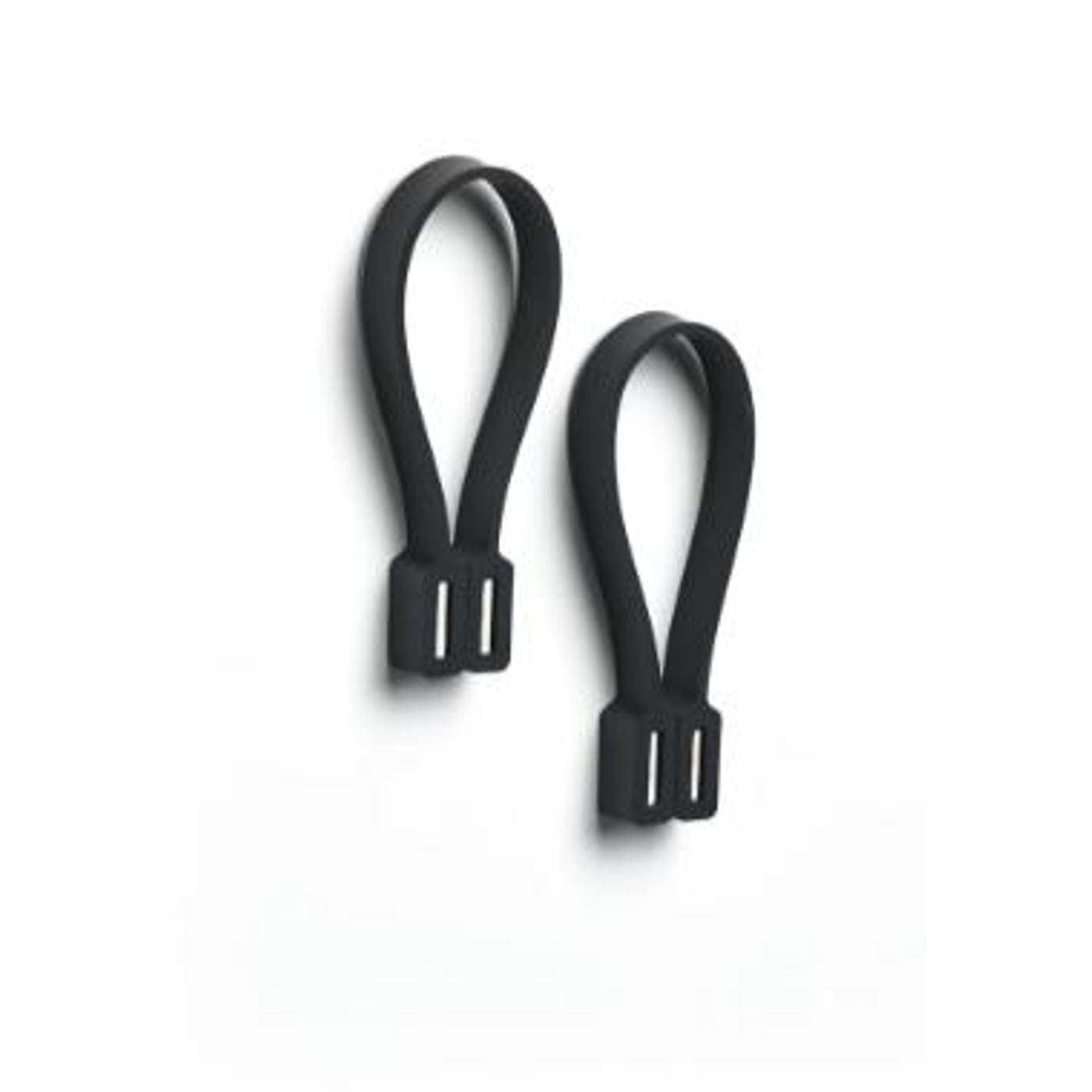 Set de 2 porte-torchons aimantés en silicone boucle Loop noir
