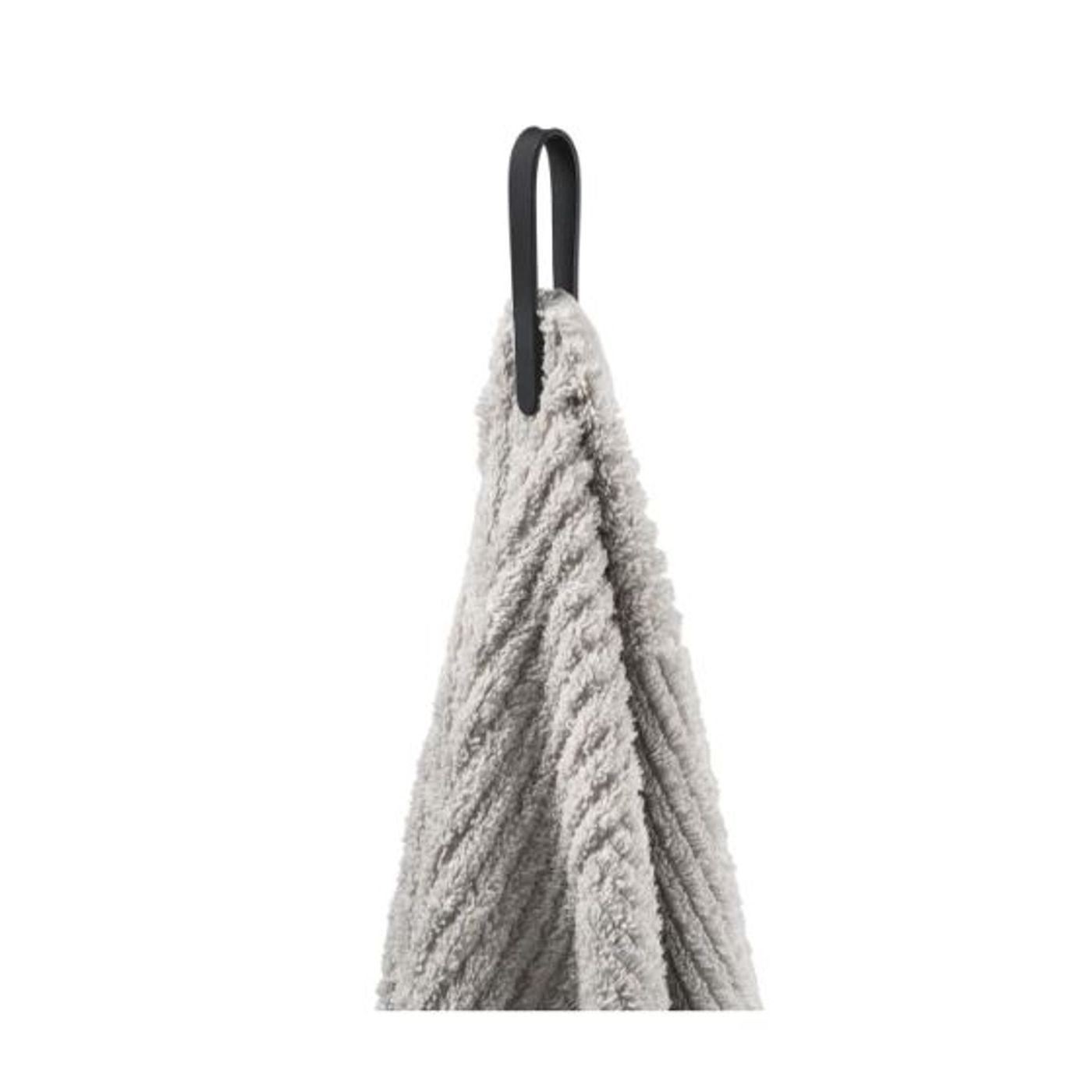 Set de 2 porte-torchons aimantés en silicone boucle Loop noir