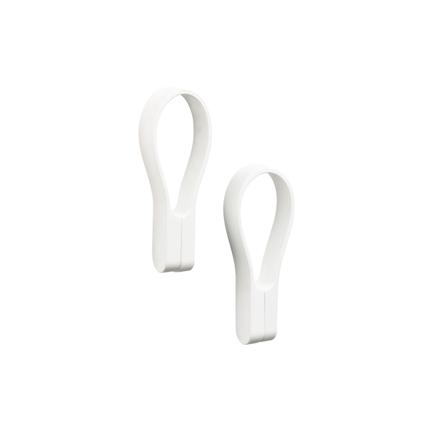 Set de 2 porte-torchons aimantés en silicone boucle Loop blanc