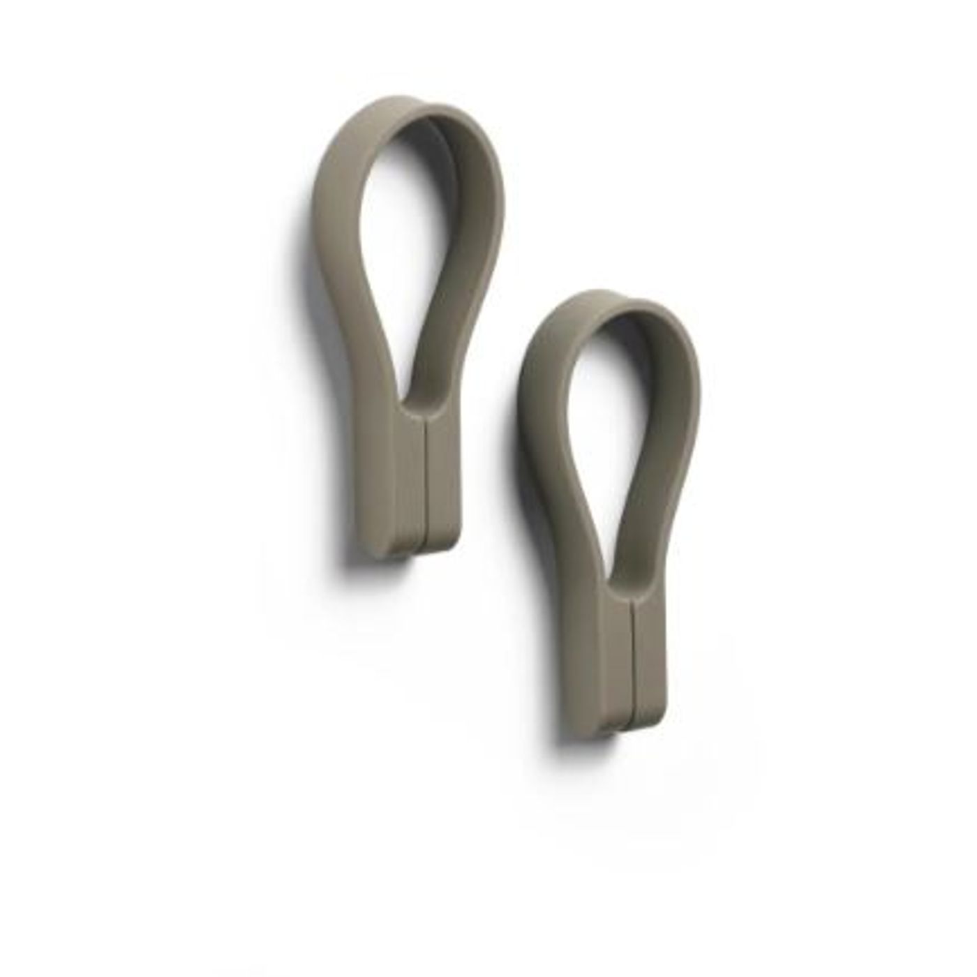Set de 2 porte-torchons aimantés en silicone boucle Loop taupe