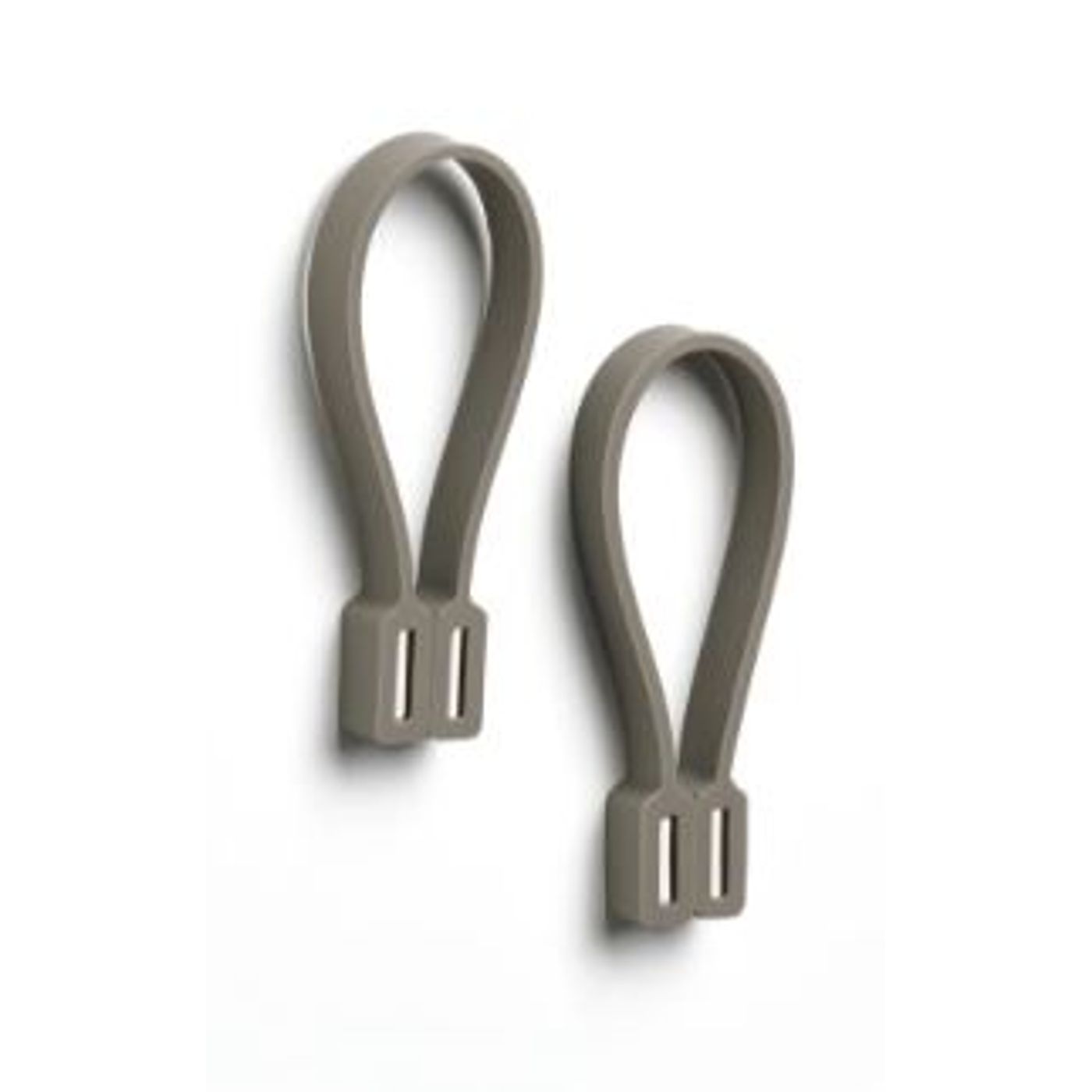 Set de 2 porte-torchons aimantés en silicone boucle Loop taupe