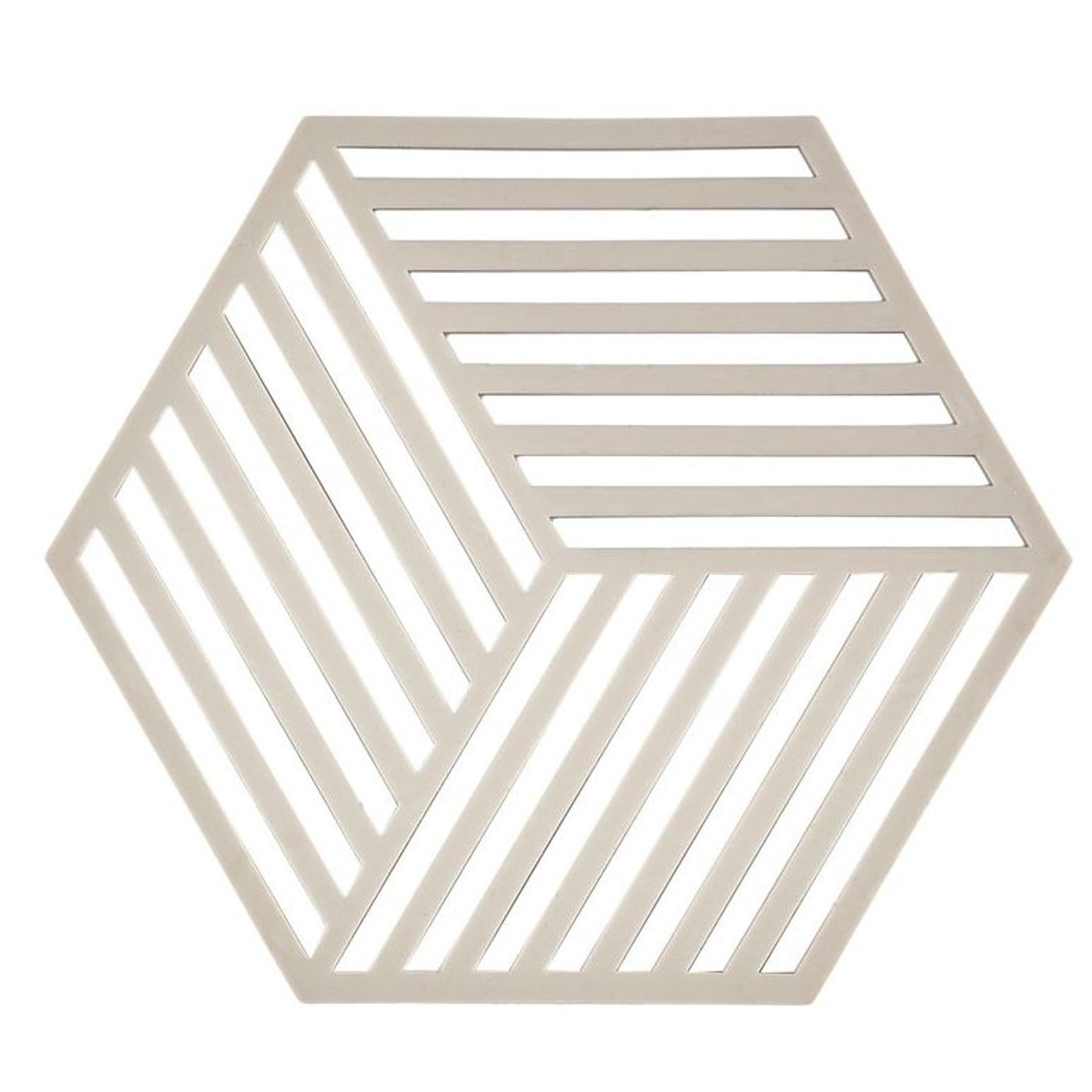 Dessous de plat hexagon gris