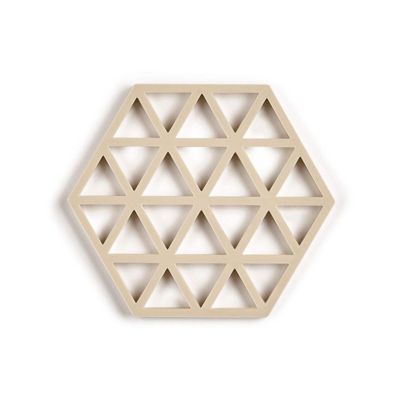 Dessous de plat triangles en silicone beige