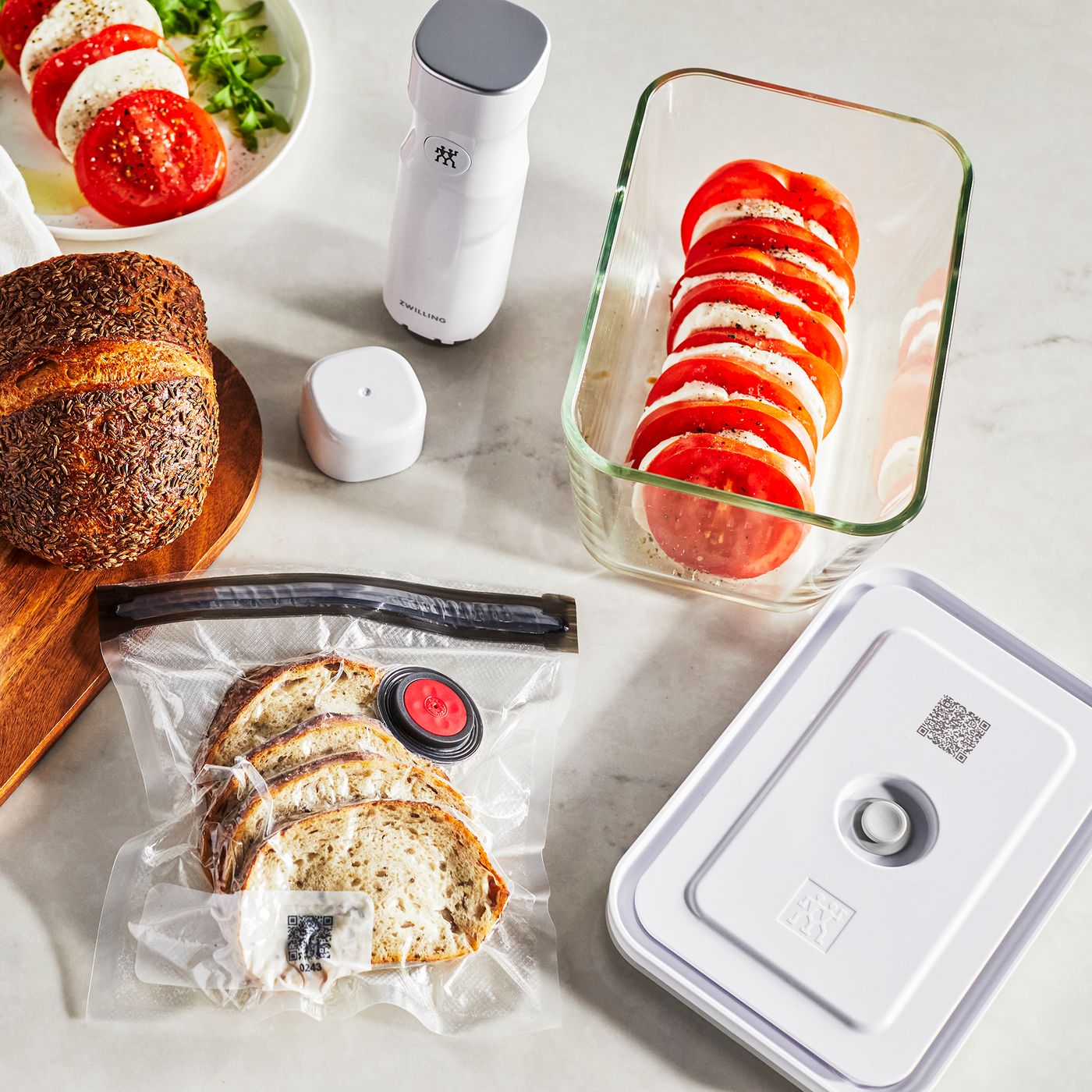 Boite sous-vide Fresh&Save plastique déjeuner 1,3 L