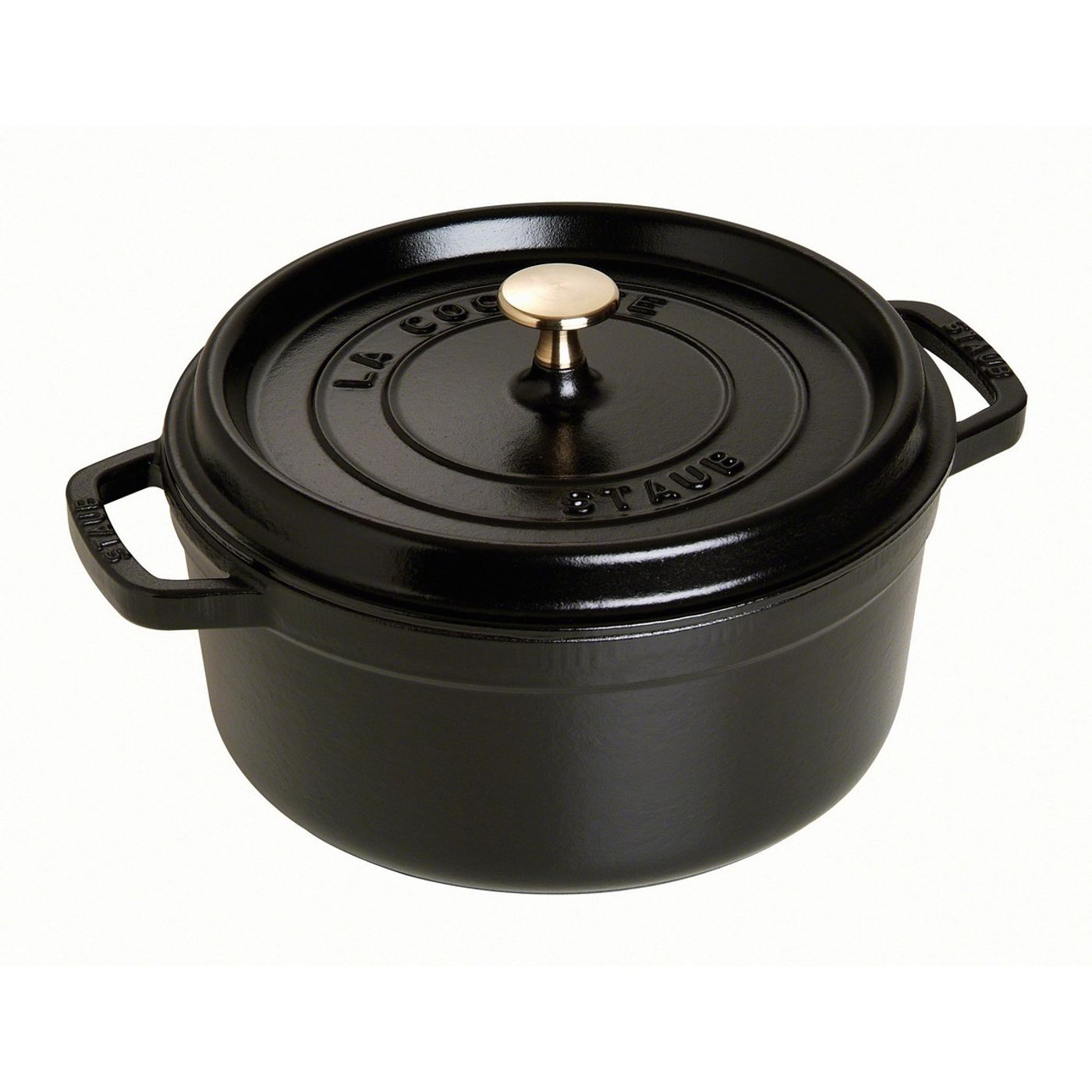 Cocotte en fonte ronde 24 cm noir mat