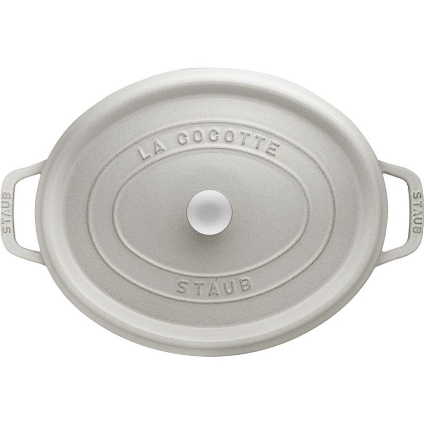 Cocotte en fonte ovale 33cm truffe blanche