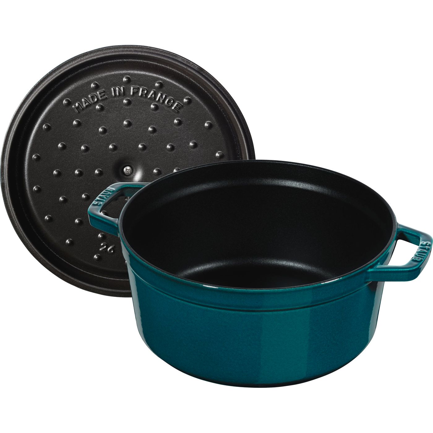 Cocotte en fonte ronde 24 cm La Mer Majolique