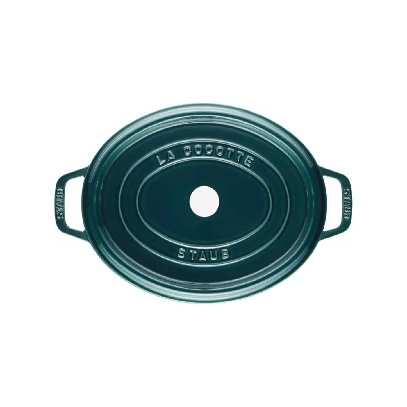 Cocotte ovale en fonte bleue La Mer Majolique 33 cm