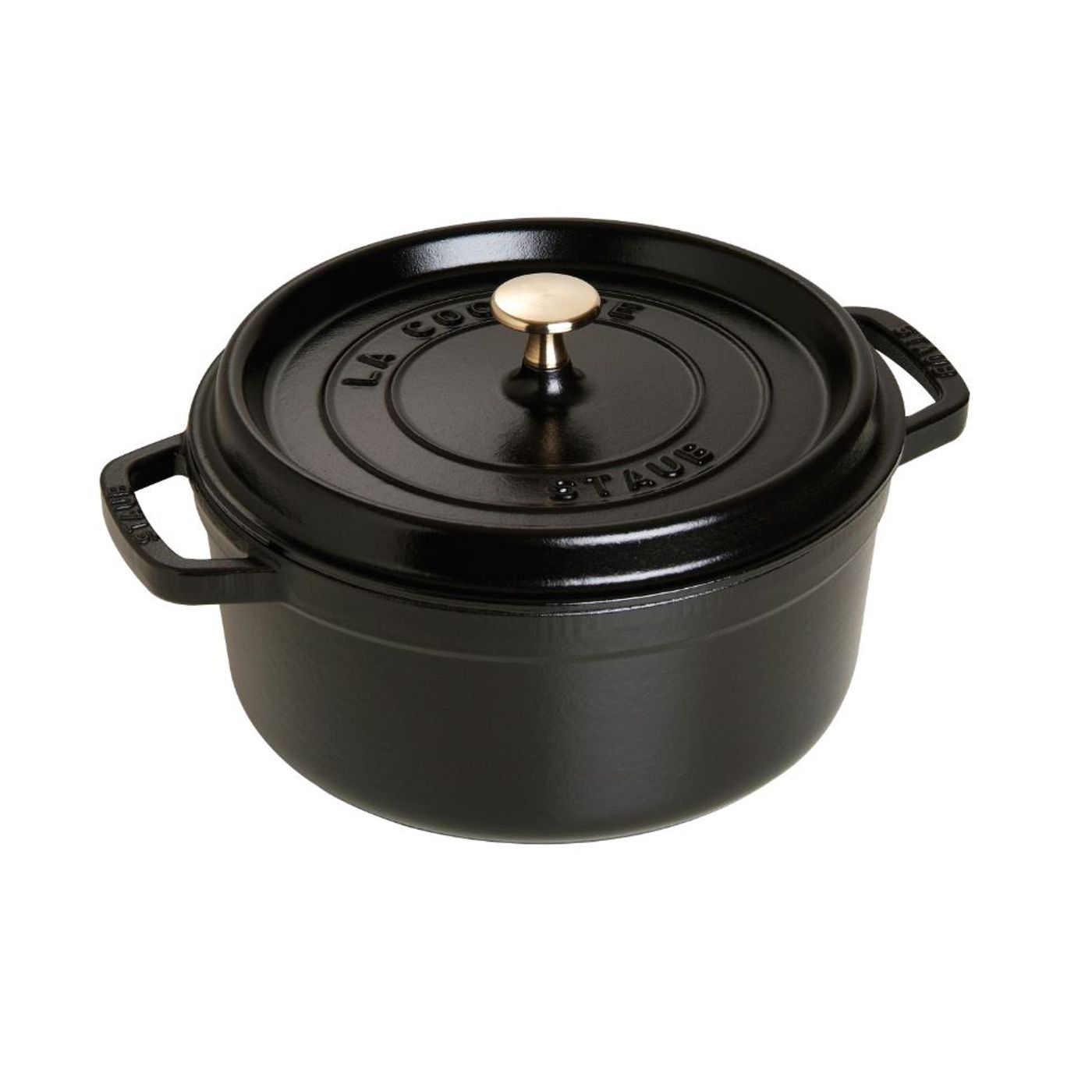 Cocotte en fonte ronde 26 cm noir mat
