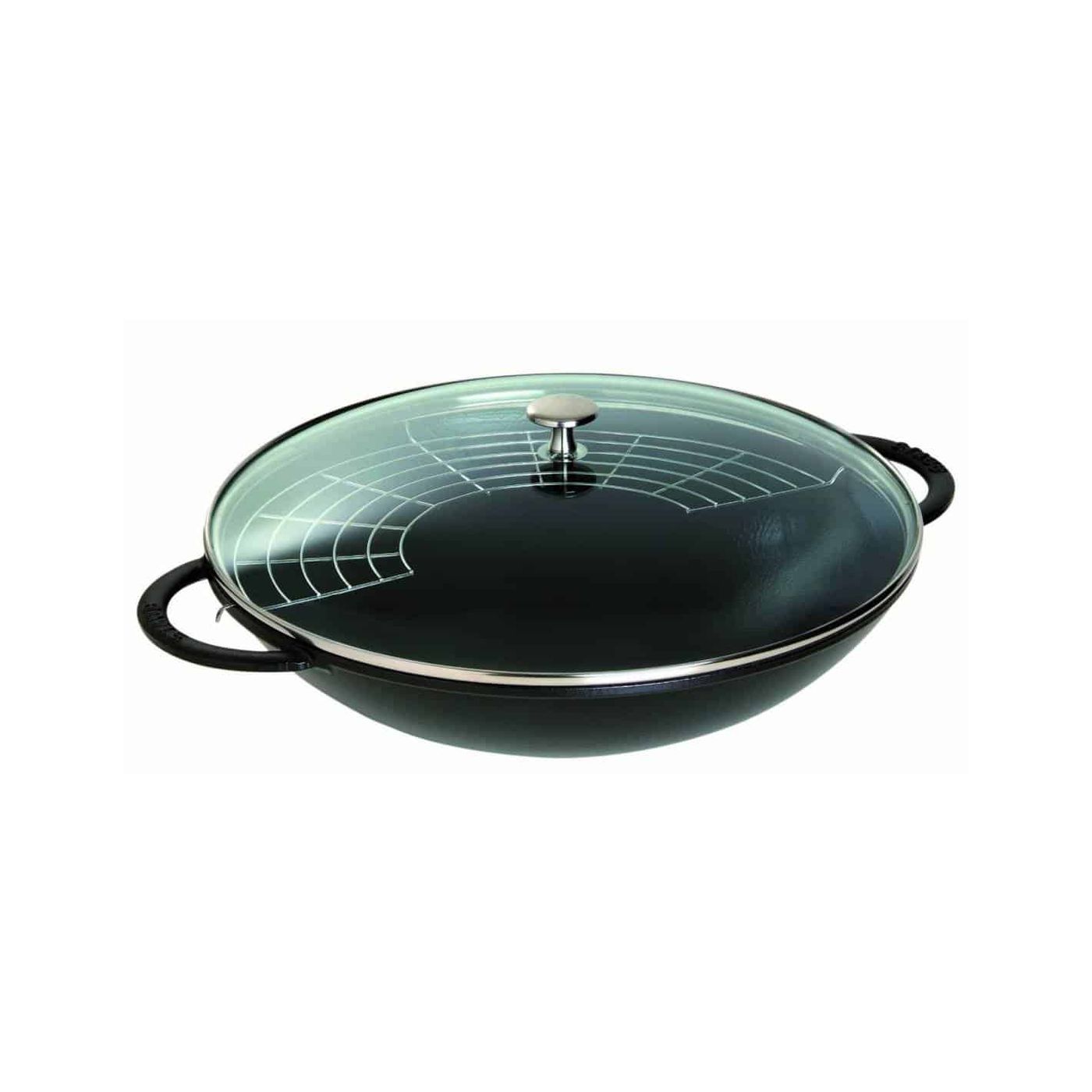 Wok en fonte 37 cm noir mat