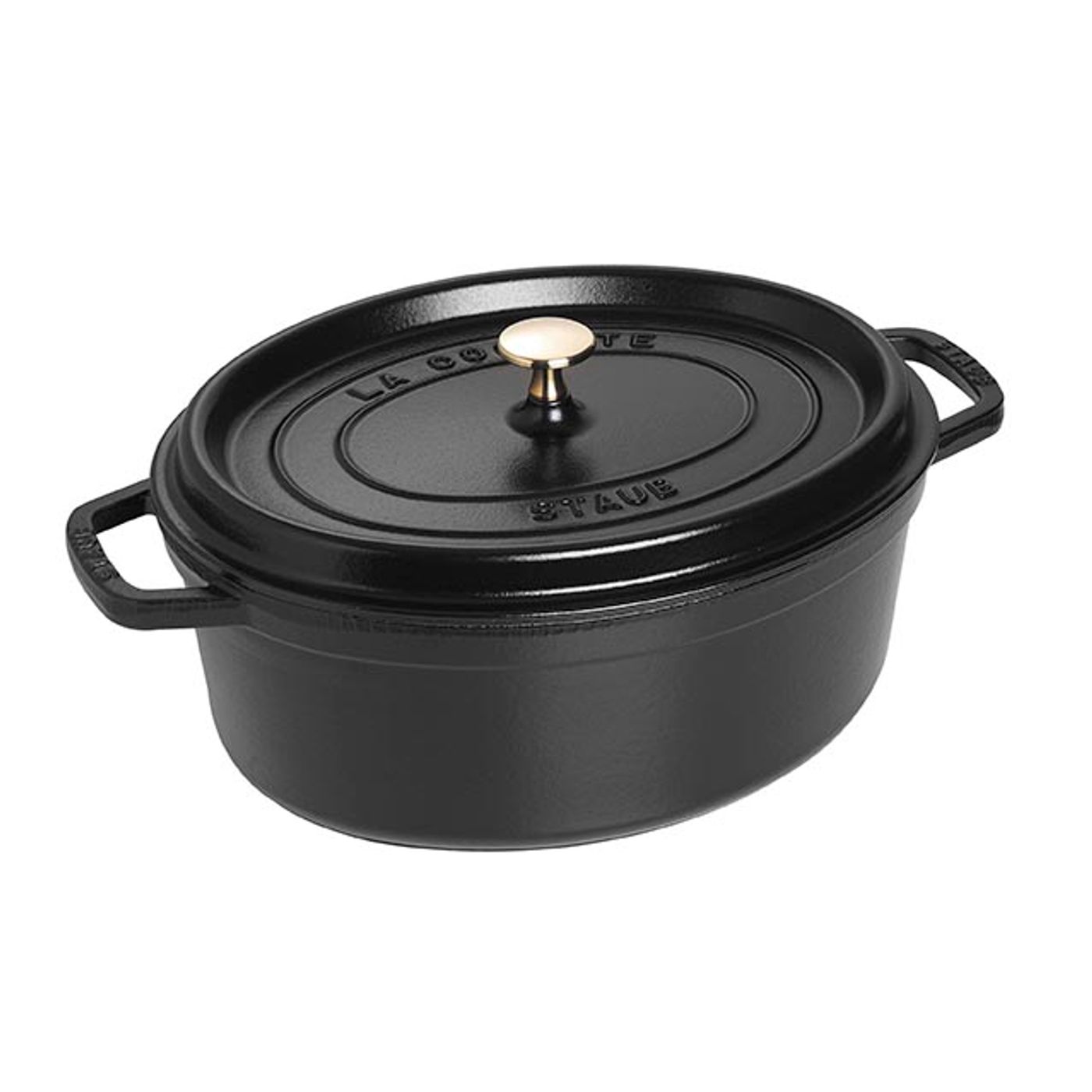 Cocotte en fonte ovale 41 cm noire